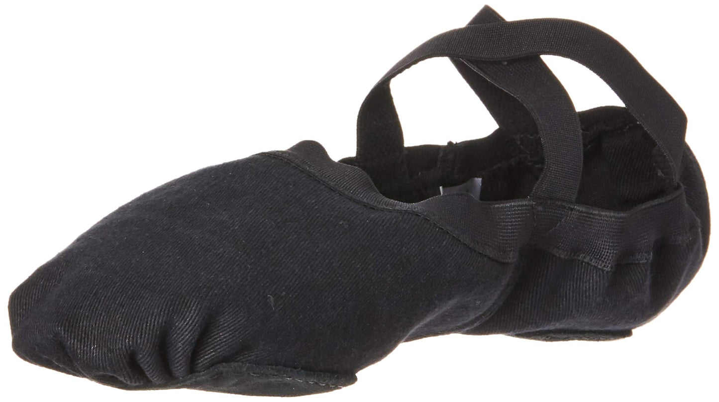 BLOCH Dance Men's Synchrony Split Sole Stretch Canvas Ballet Slipper/Shoe, Black, 10.5