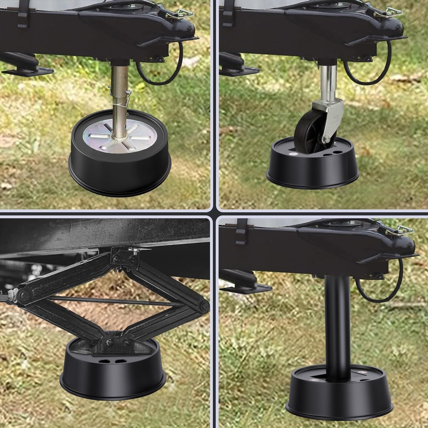 RV Accessories, Trailer Jack Block,Camper Stabilizer Blocks for Travel Trailer,Compatible with Any Tongue Jack, Post, Foot, 5th Wheels, Stabilizer (Round or Square), or Scissor ﻿