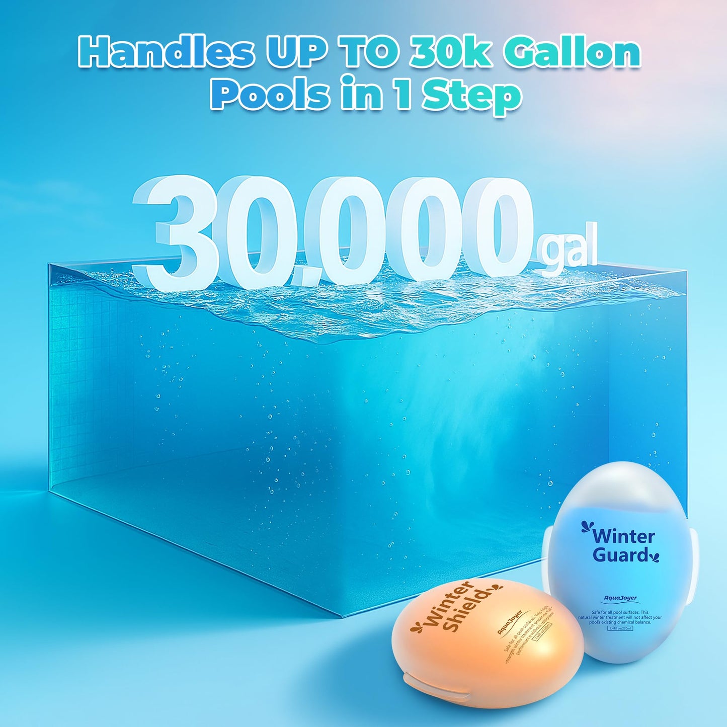 AquaJoyer Professional Pool Winter Closing Kit, Winterizing Kit, Close Your Above Ground or Inground Pool with Ease, Up to 30,000 Gallons