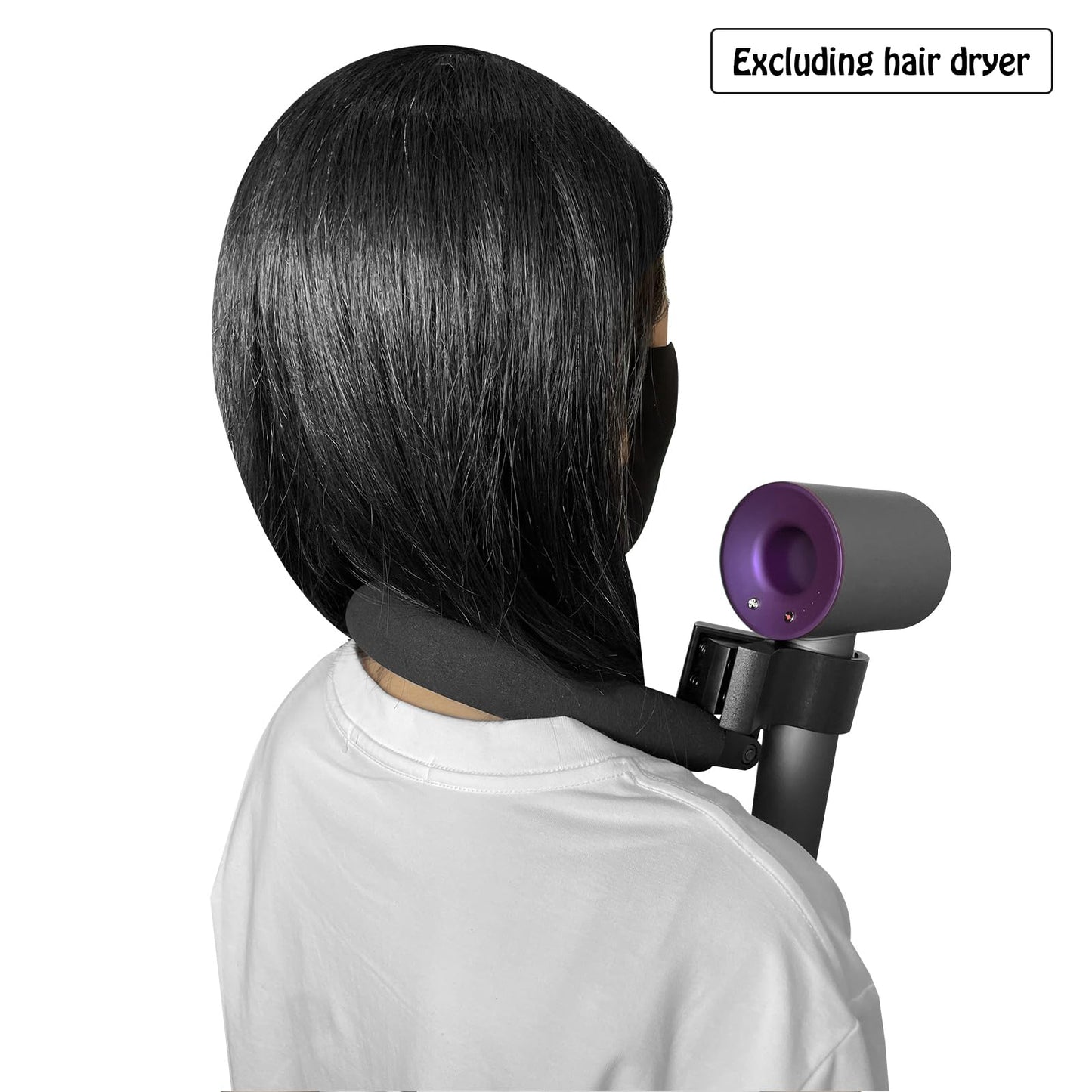 DAWAZ pet Grooming Dog Hair Dryer Water Blowing Machine Neck Hanging Bracket Universal Adjustment Free Your Hands (D3), BLACK
