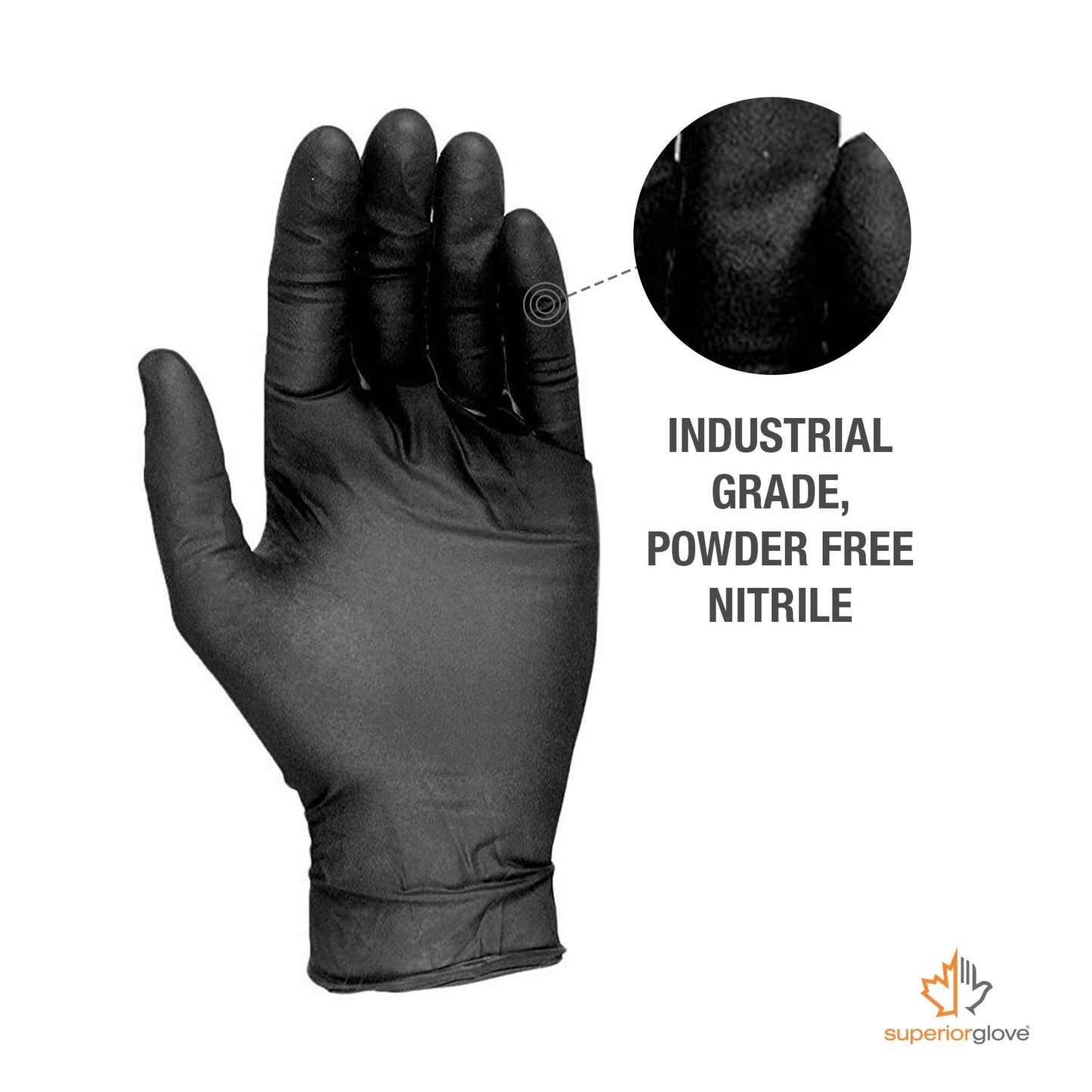 KeepKleen Nitrile Disposable Gloves, Ultra Thin Black, Powder Free, 3.5 mil, 200ct - Size Medium