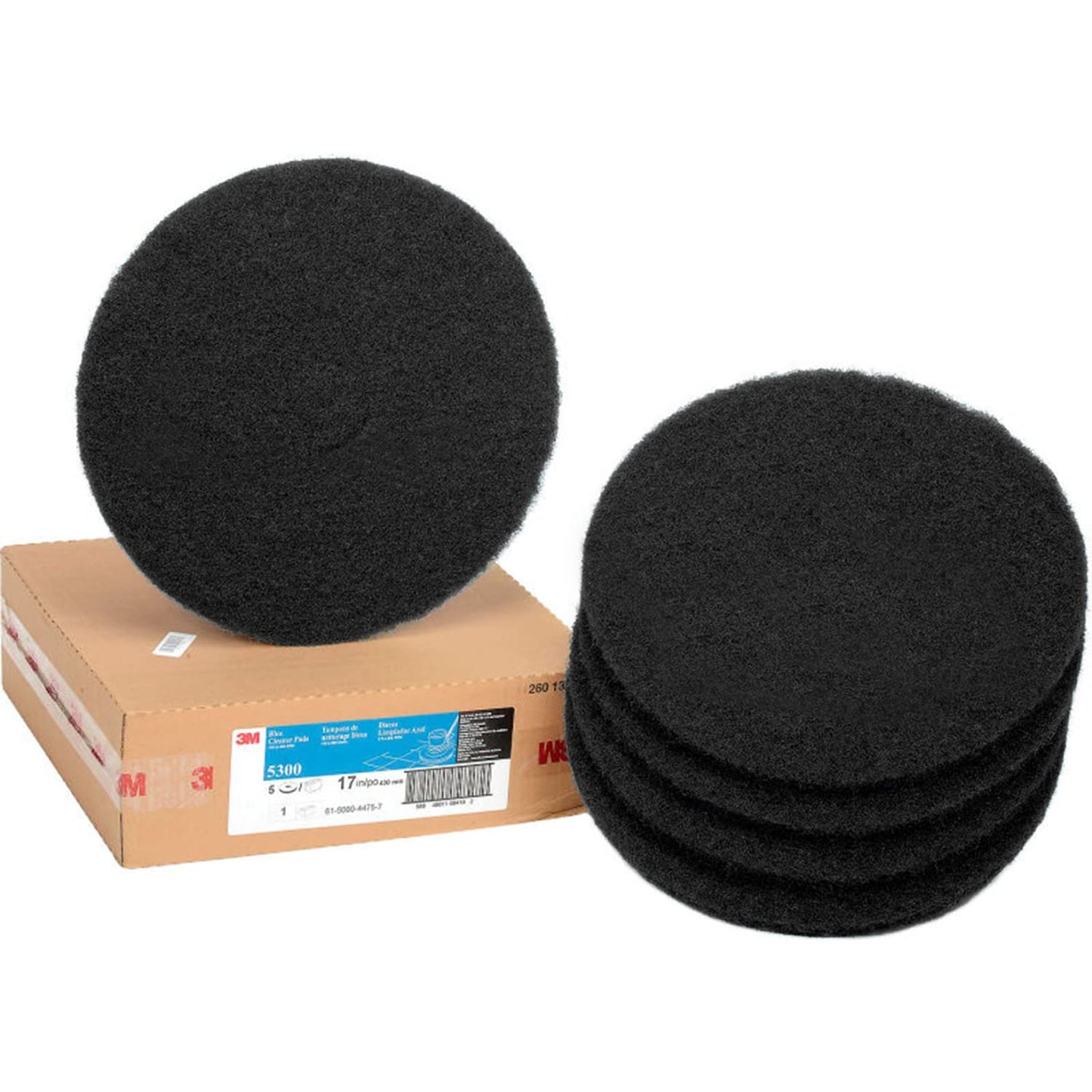 3M Floor Stripping Pad - 17 inch - Black 7200 - 5 Pads per case - Commerical Stripper