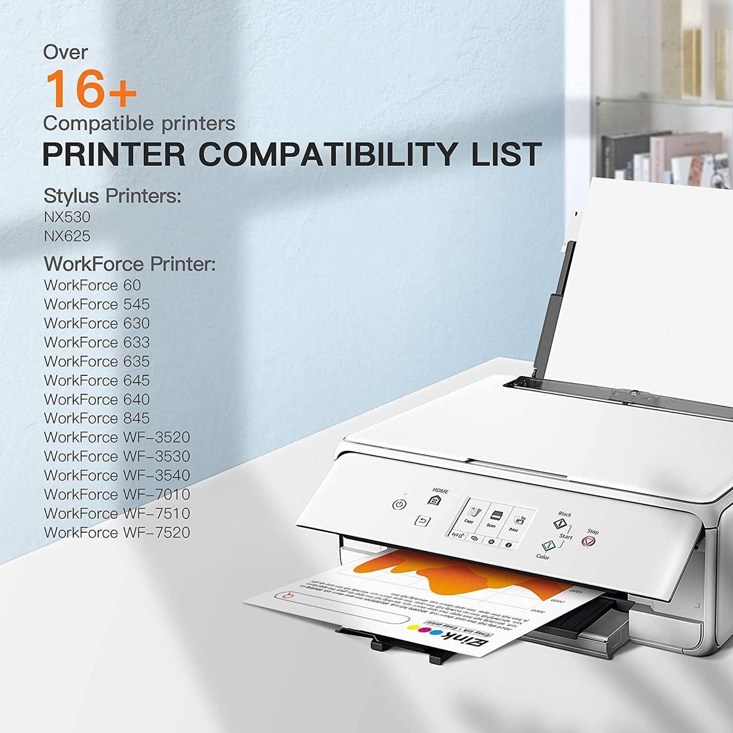 10 Pack 127 Ink Cartridge Replacement Remanufactured for Epson 127 T127 to use with NX530 625 WF-3520 WF-3530 WF-3540 WF-7010 WF-7510 7520 545 645 (4 Large Black, 2 Cyan, 2 Magenta, 2 Yellow)