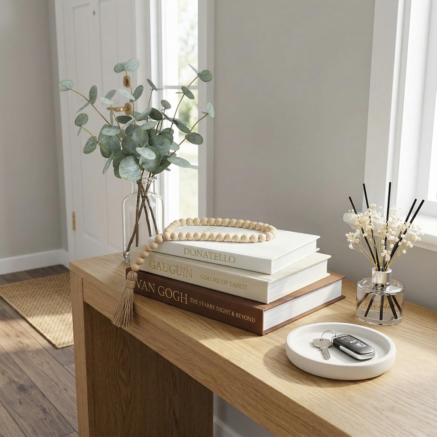 Fveuc Linen Faux Book Box Set of 3, Decorative Books for Shelves, Fake Books for Decoration with Secret Compartment, Modern Aesthetic Table Decor, Linen Covered Hollow Book Box (Brown-Beige-White)