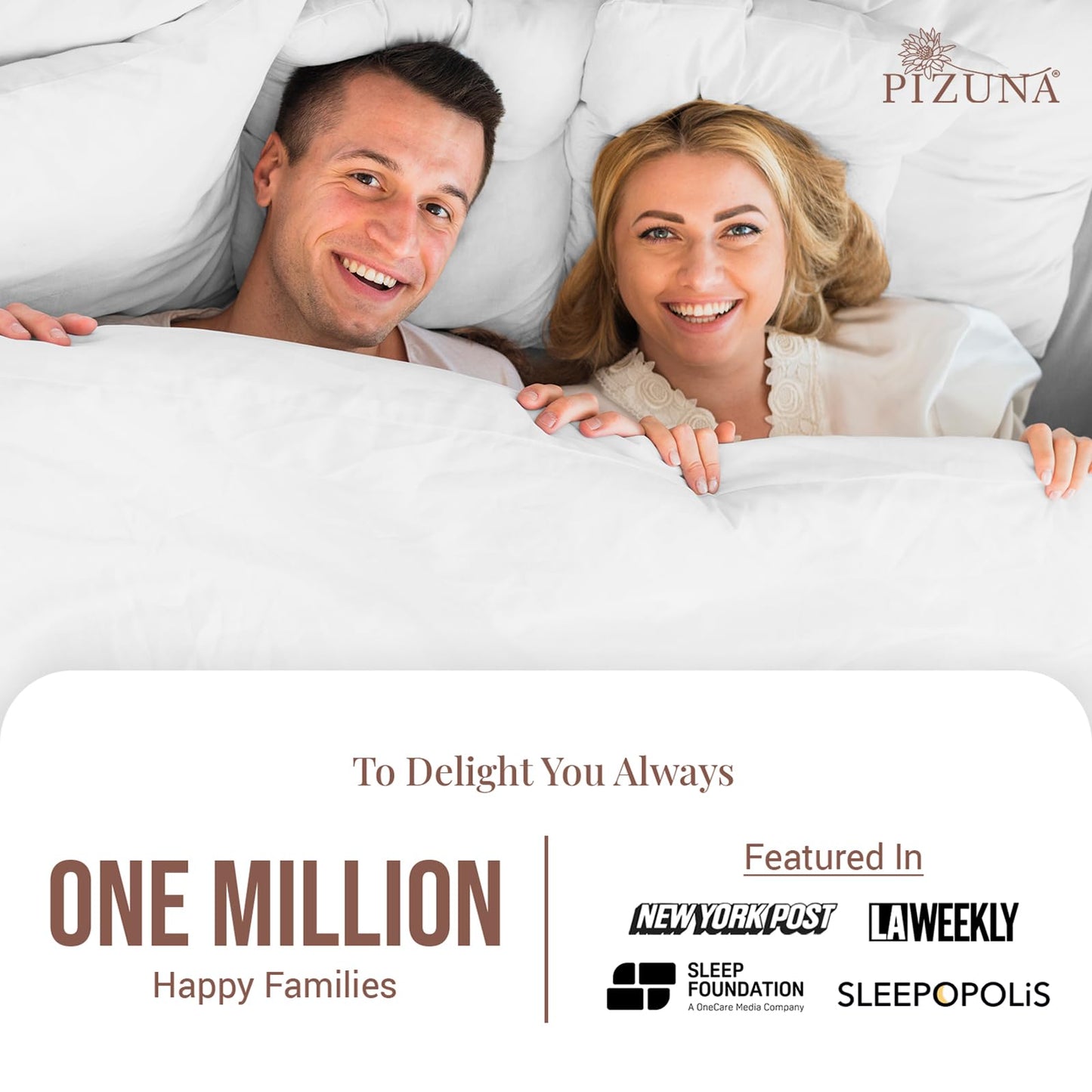 Pizuna Cotton King Size Flat Sheet White 1 PC, 400 Thread Count 100% Long Staple Combed Cotton Sateen Weave Soft King Flat Sheet (White King Flat Sheet Only)