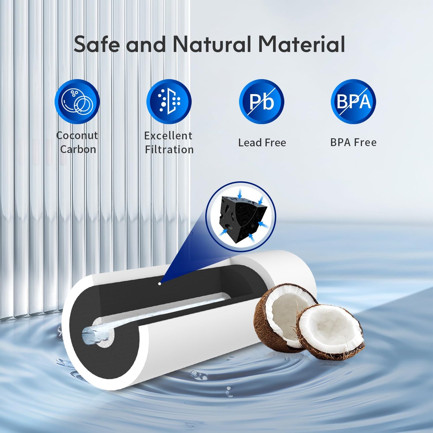 BELVITA LGLT700P Refrigerator Water Filter Compatible with LG LT700P, Kenmore 9690, LG ADQ36006101, ADQ36006102,WSL-3, LFX31945ST,LFX31925ST,LFXS30766S,LFXC24726D,LFXS24623S,LFXC24726S,RWF1200A, 3Pack