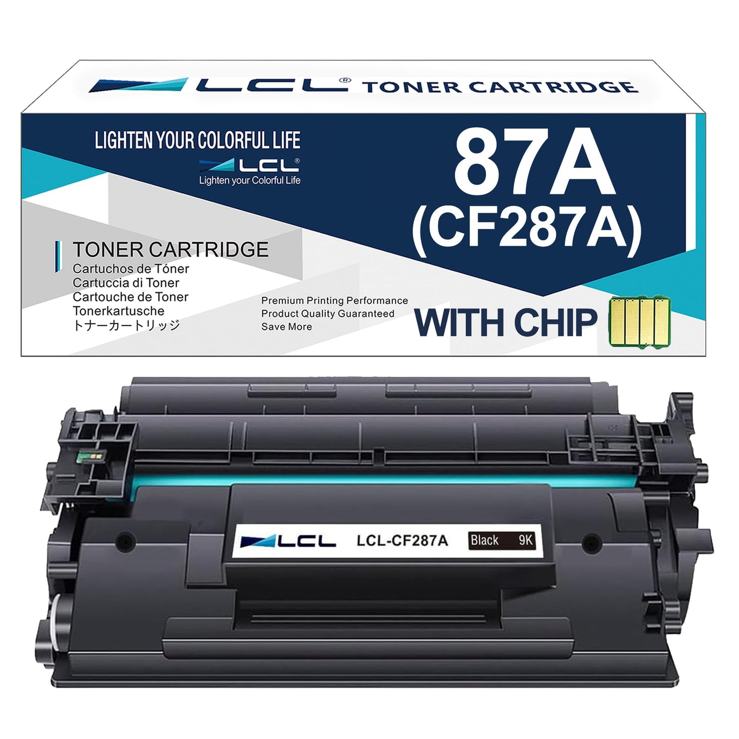 LCL Compatible Toner Cartridge for HP 87A 87X CF287A CF287X 9K (1-Pack,Black) forHP LaserJet Enterprise M506dn M506x M506n M506dn MFP M527z M527dn M527f M527c 501N M501n M501dn
