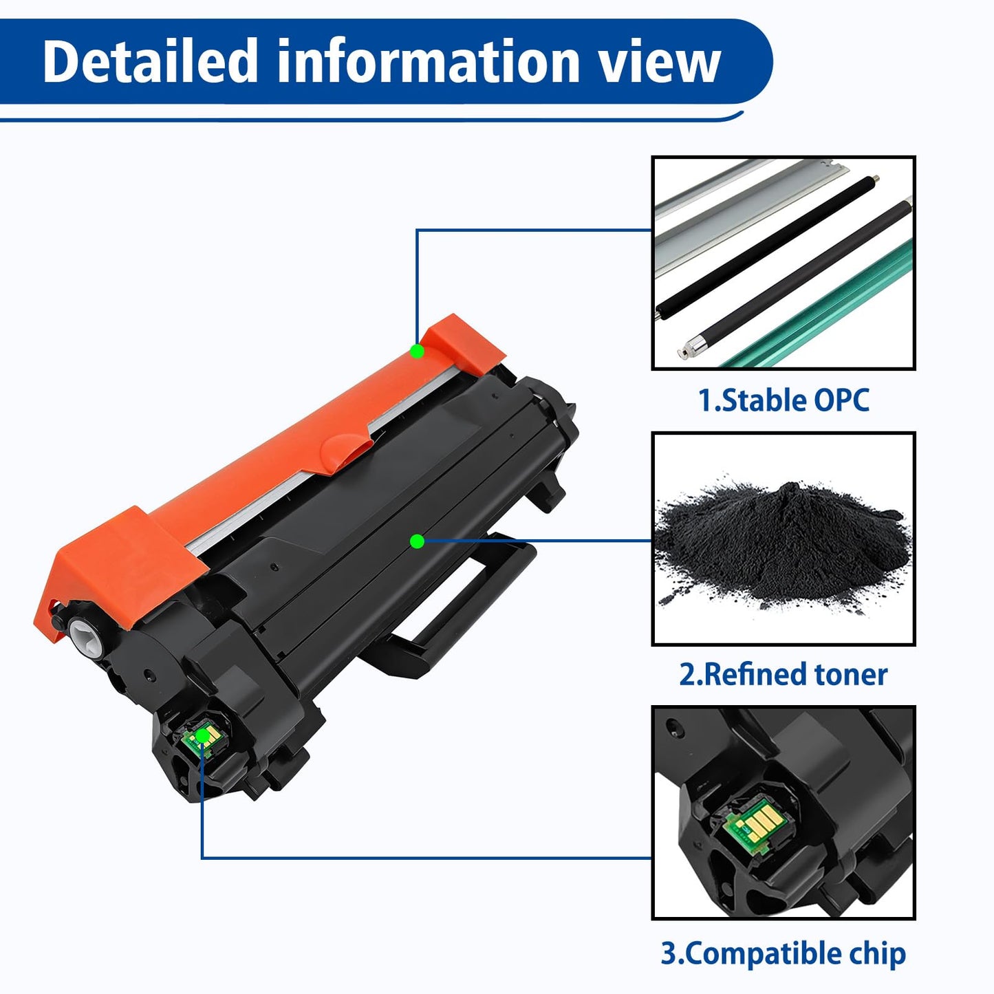 TN830XL Toner Replacement for Brother Toner TN830 XL TN-830 for Brother HL-L2460DW DCP-L2640DW MFC-L2820DW MFC-L2900DW HL-L2405W MFC-L2807DW MFC-L2760DW HL-L2400D Printers TN830/XL/V Toner (1 Black)