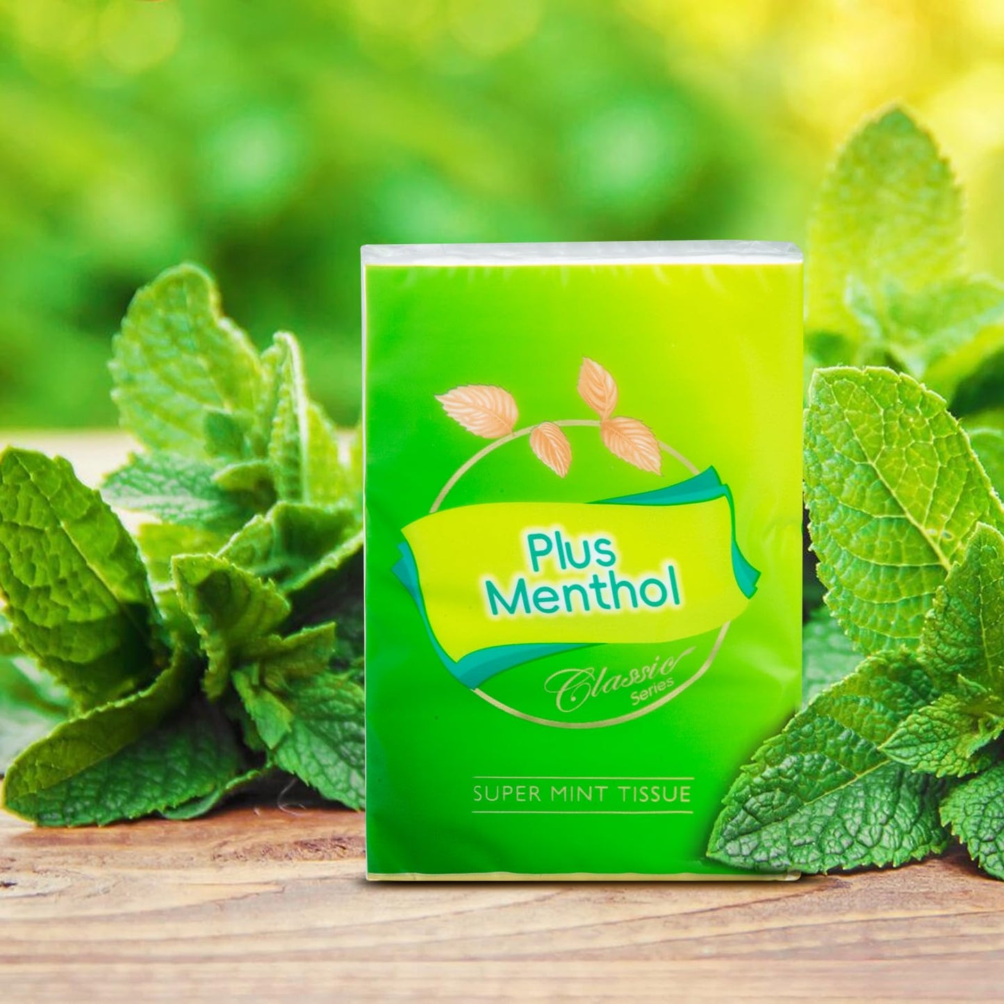 PLUS MENTHOL Menthol Lotion Pocket Tissues, Travel Size 4-Ply Soft & Strong, 20 Pack (200 Tissues Total)