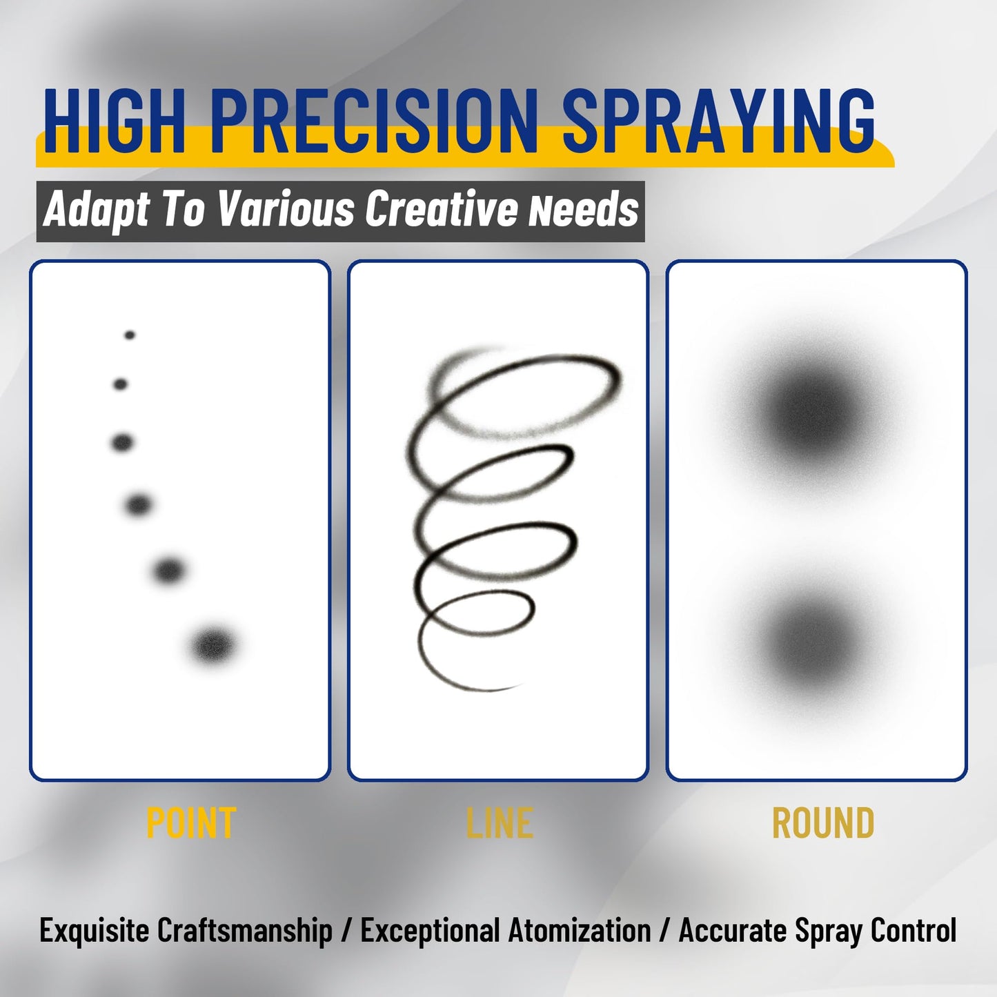 TIMBERTECH Airbrush Kit, Multi-Purpose Airbrush Kits, AG-183K Dual-Action Gravity Feed with 0.3/0.5/0.8mm Needles, 2/5/13CC Fluid Cup for Cake Decorating Painting Tattoo Models Art and Craft Projects