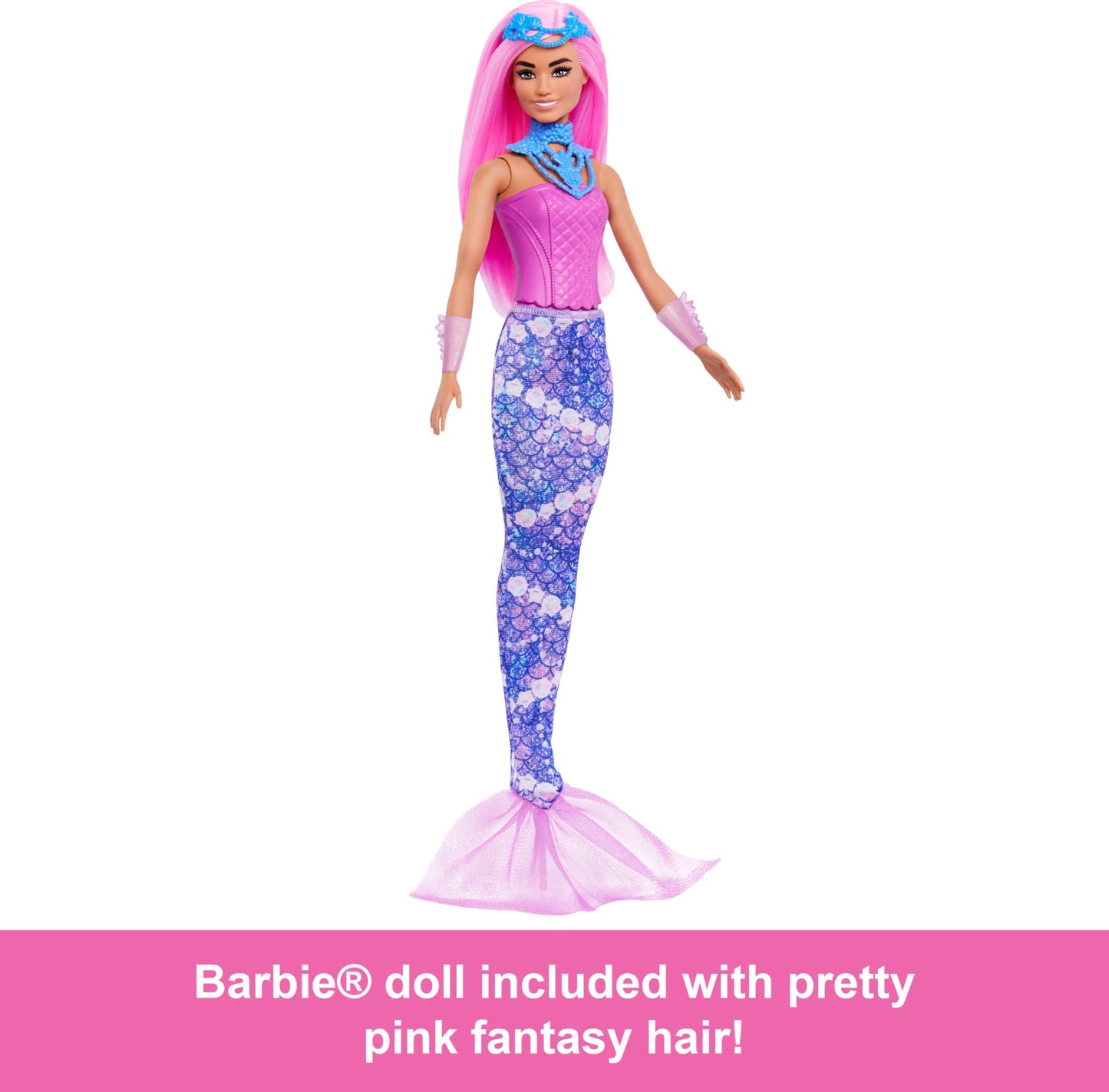 Barbie Advent Calendar with Doll & 24 Surprise Toy Accessories Including Unicorn & Pets, Transform Fashion Doll into Mermaid, Fairy & More