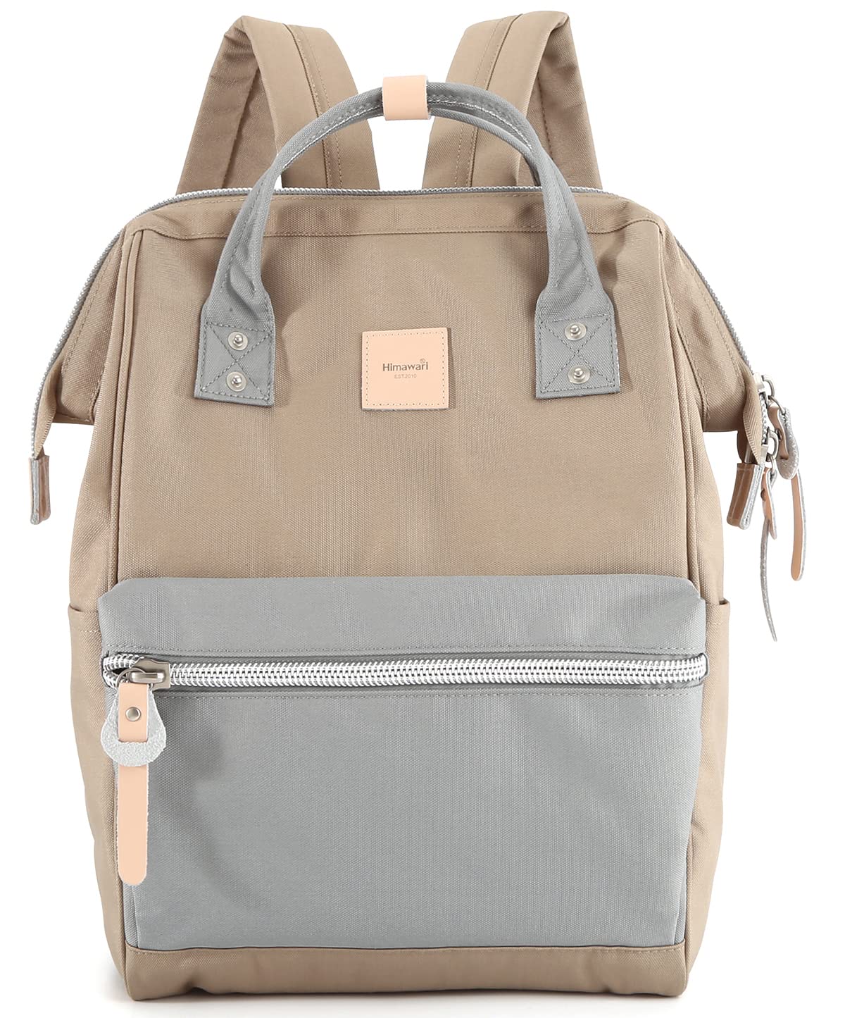 himawari Laptop Backpack Travel Backpack With USB Charging Port Large Doctor Bag College Backpack for Women&Men, 1881-khaki+leaden, Standard, Mx
