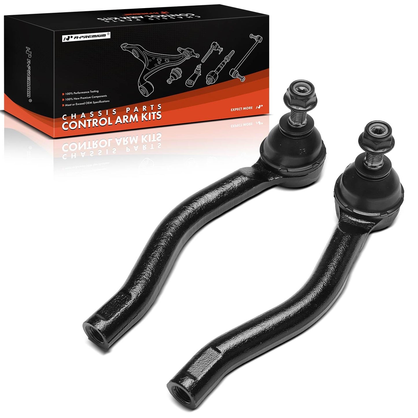 A-Premium 2 x Front Outer Tie Rod Ends, Compatible with Nissan Versa 2012-2022, Versa Note 2014-2019, Micra 2015-2019