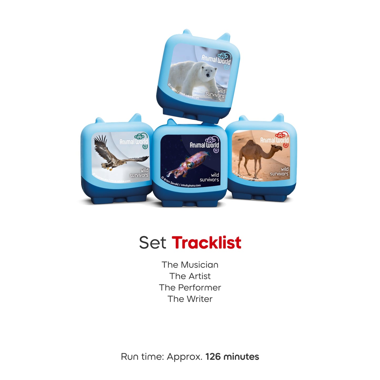 Tonies Animal World: Wild Survivors Clever Set - 4 Pack