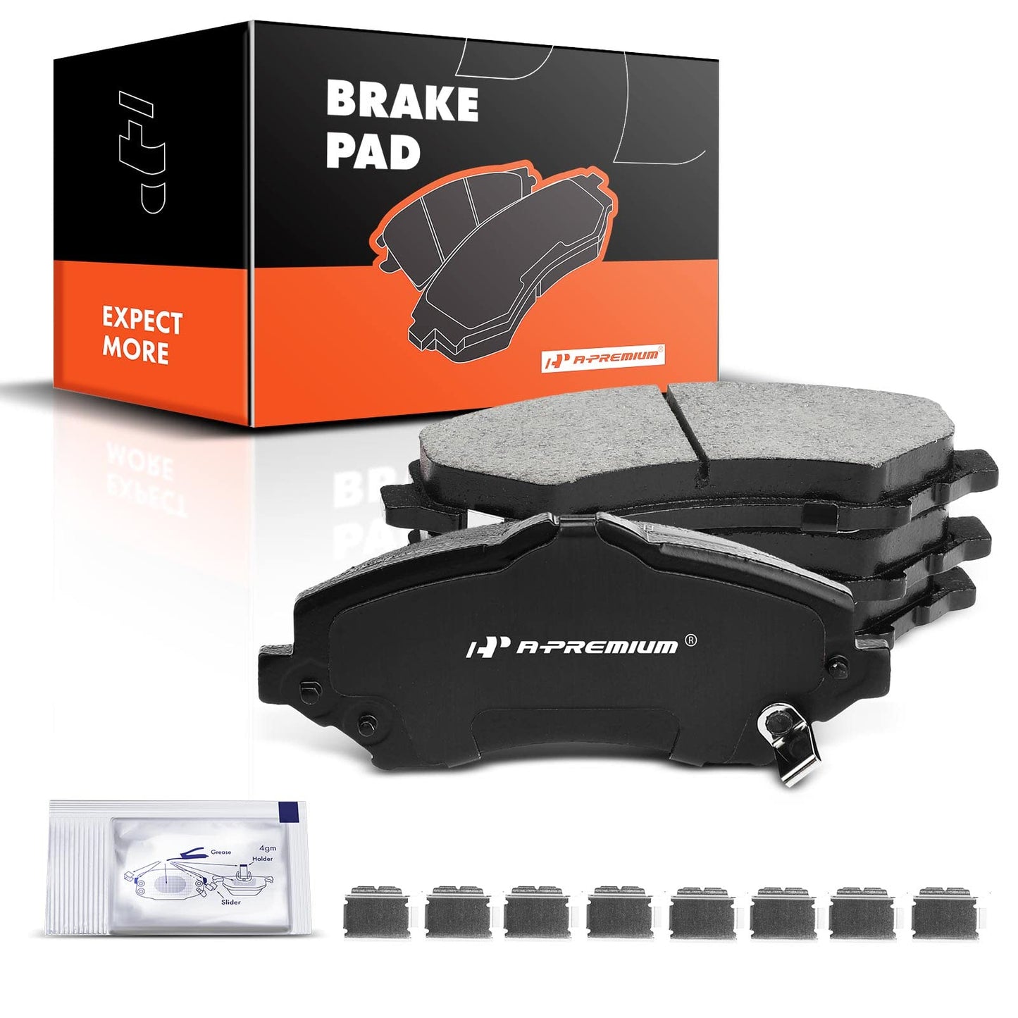 A-Premium Front Ceramic Disc Brake Pads Set Compatible with Select Dodge, Jeep, Volkswagen, Ram and Chrysler Models - Journey, Grand Caravan, Nitro, Liberty, Wrangler JK, Routan, C/V, Town & Country
