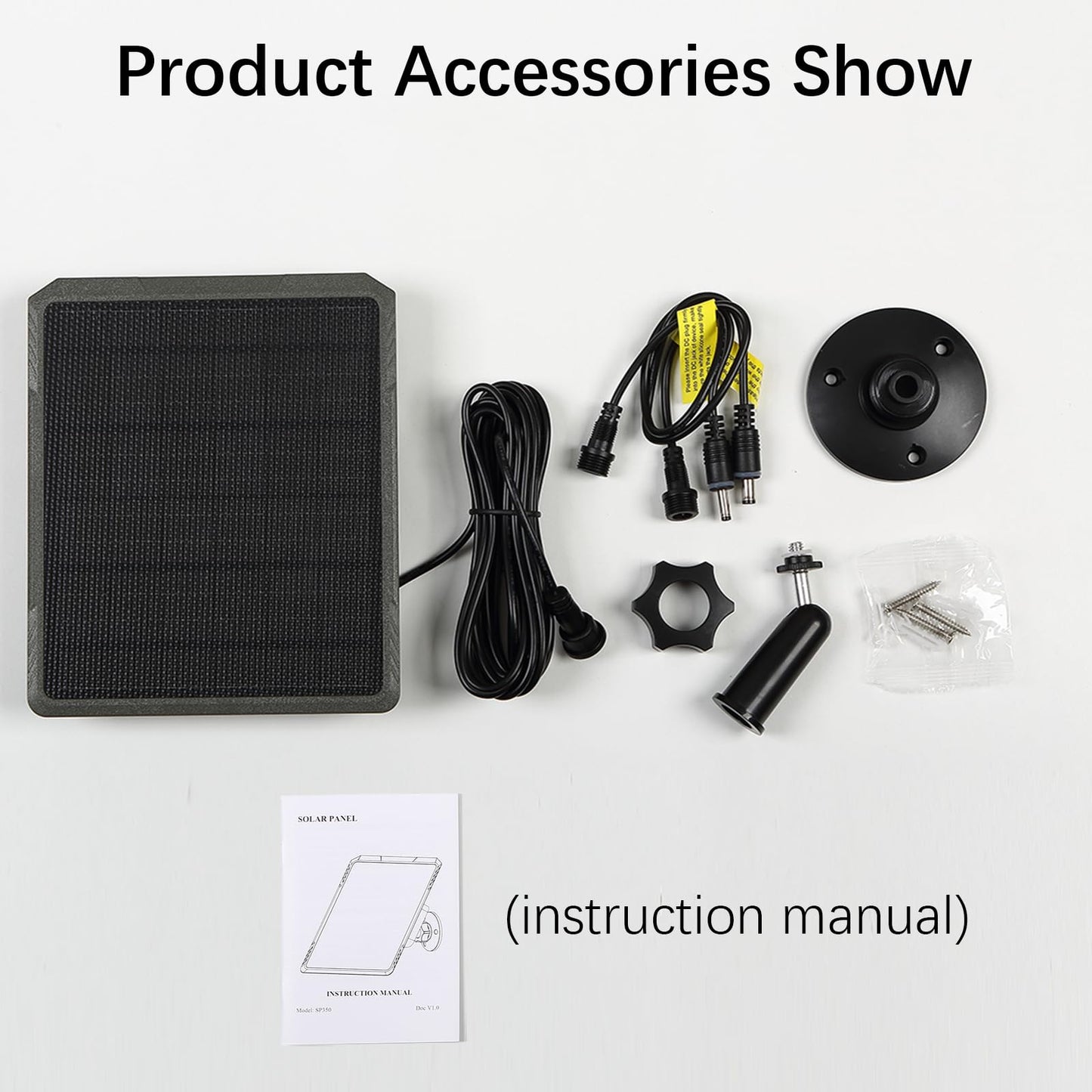 Folgtek Solar Charger 5200 mAh Solar Panel Wildlife Camera External Power Bank, 6V/9V/12V Output, 1.7/2.1mm DC Connector for Wildlife Security Camera, Doorbell etc