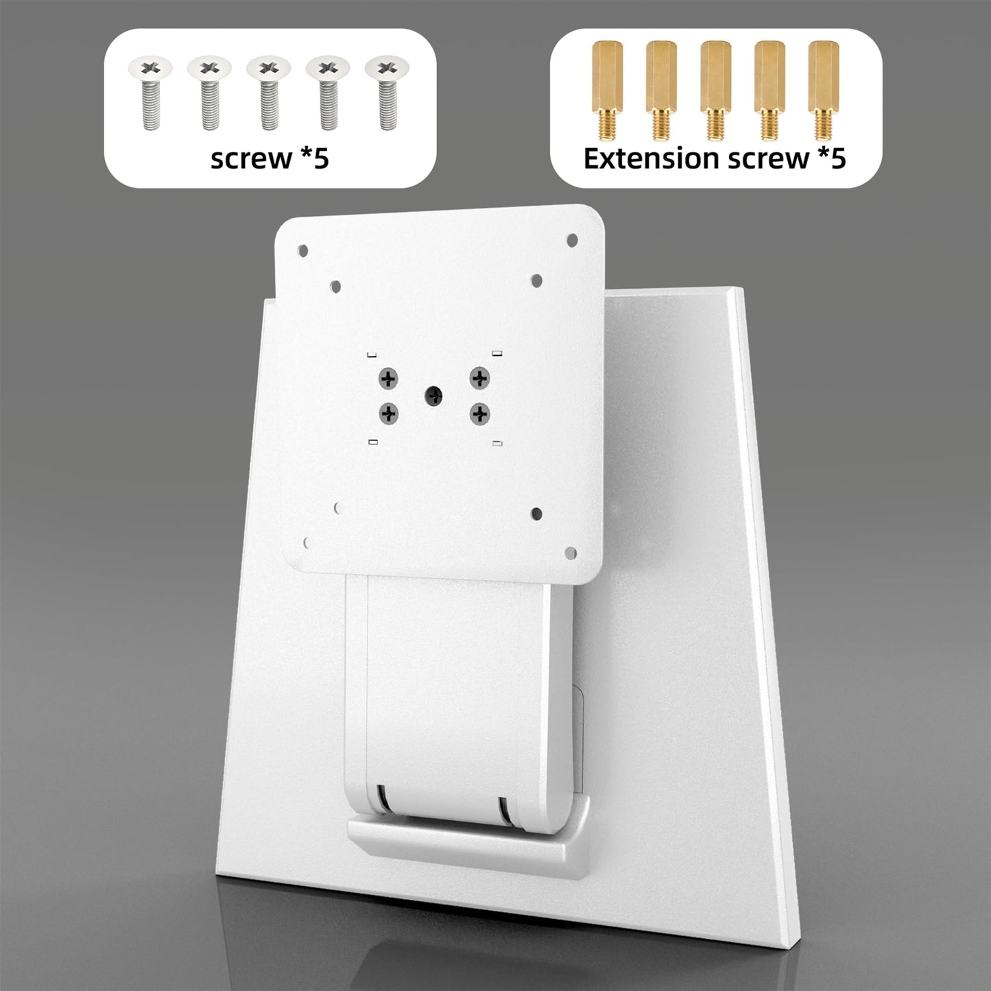 WEARSON Vesa Monitor-Mount Stand Low Profile - Lay Flat Folding Monitor Stand With VESA 75x75 and 100x100 White