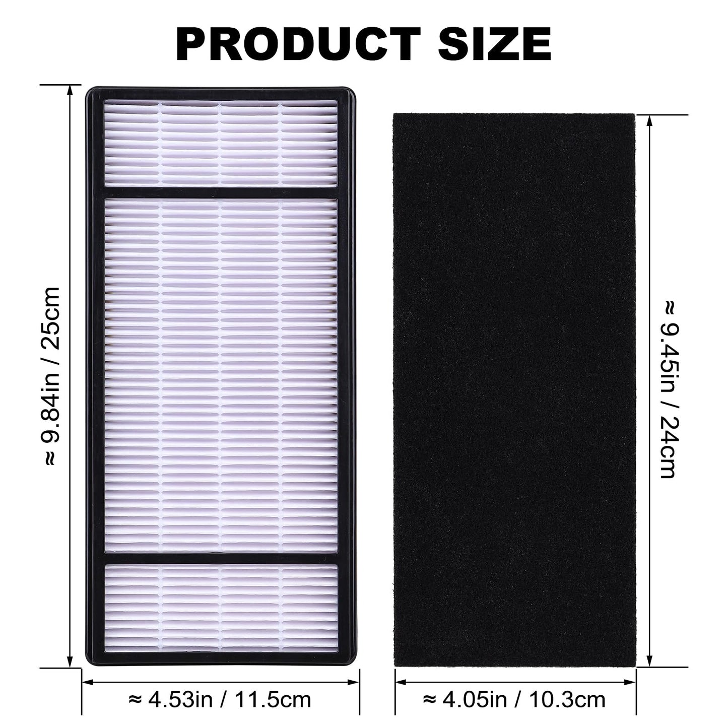 True HEPA Replacement Filter H Compatible with Honeywell HRF-H1 HRF-H2 Replacement for Honeywell Air Purifiers Model HPA050 HPA060 HPA150 HPA160 HHT055 HHT155 (4 Filter+10 Carbon)