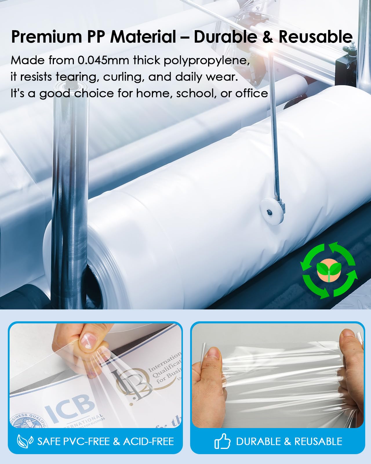 KTRIO Sheet Protectors for 3 Ring Binder 500 Pack, Clear Page Protectors 8.5 x 11, Plastic Binder Sleeves for Paper, Top Loading, Office Home School