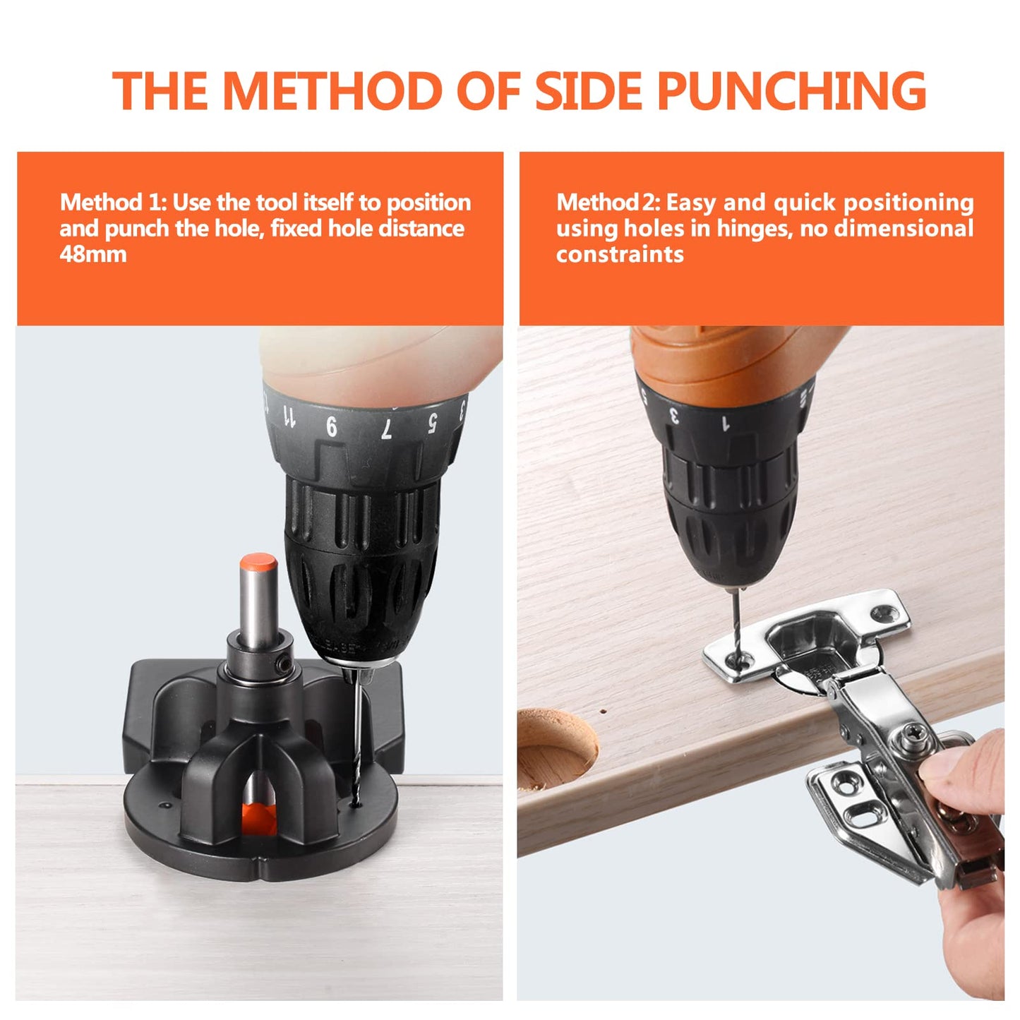Adoles 35mm Concealed Door Hinge Jig,Accurate Locking Cabinet Hinge Jig,Aluminum Alloy Material Comes With Clamping Device For Easy Carrying And Use.