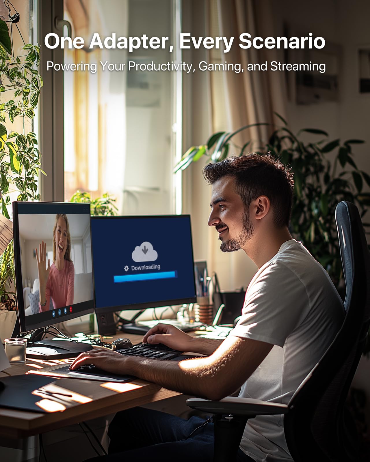 BrosTrend BE6500 WiFi 7 USB WiFi Adapter for PC Desktop Laptop, Long Range Wi-Fi Dongle Stick, Tri-Band 6GHz 2882Mbps + 5GHz 2882Mbps + 2.4G 688Mbps USB Wireless Adapter for Windows 11/10, 4K-QAM WPA3