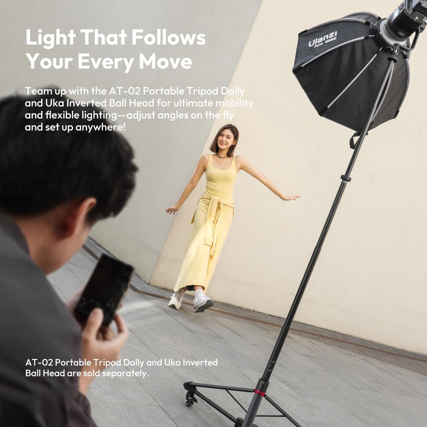 ULANZI 2M/78.74“ Light Stand Aluminum Alloy Up to 5KG Eccentric Tube Portable Heavy Duty Tripod Dual Locking Quick Release