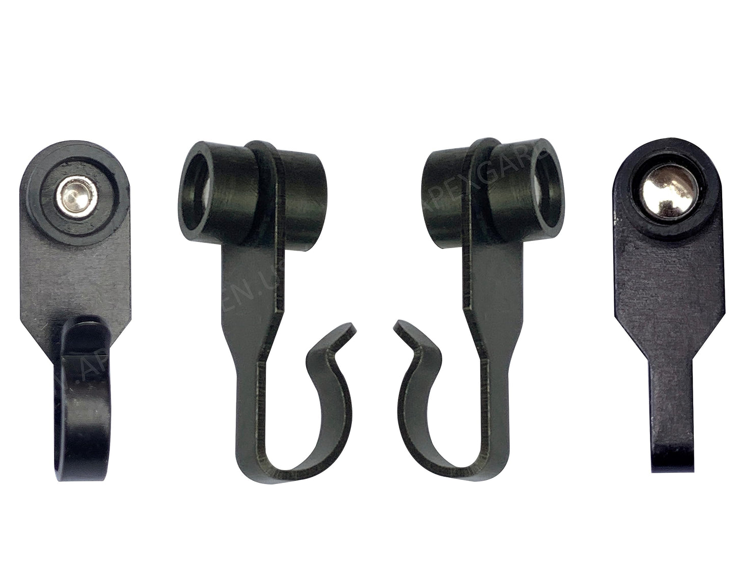 APEX GARDEN Replacement Steel Metal Slide Hooks with Wheels for Gazebo Curtains/Mosquito Net Screen/Rails and Tracks of Gazebo - Quantity of 36 -