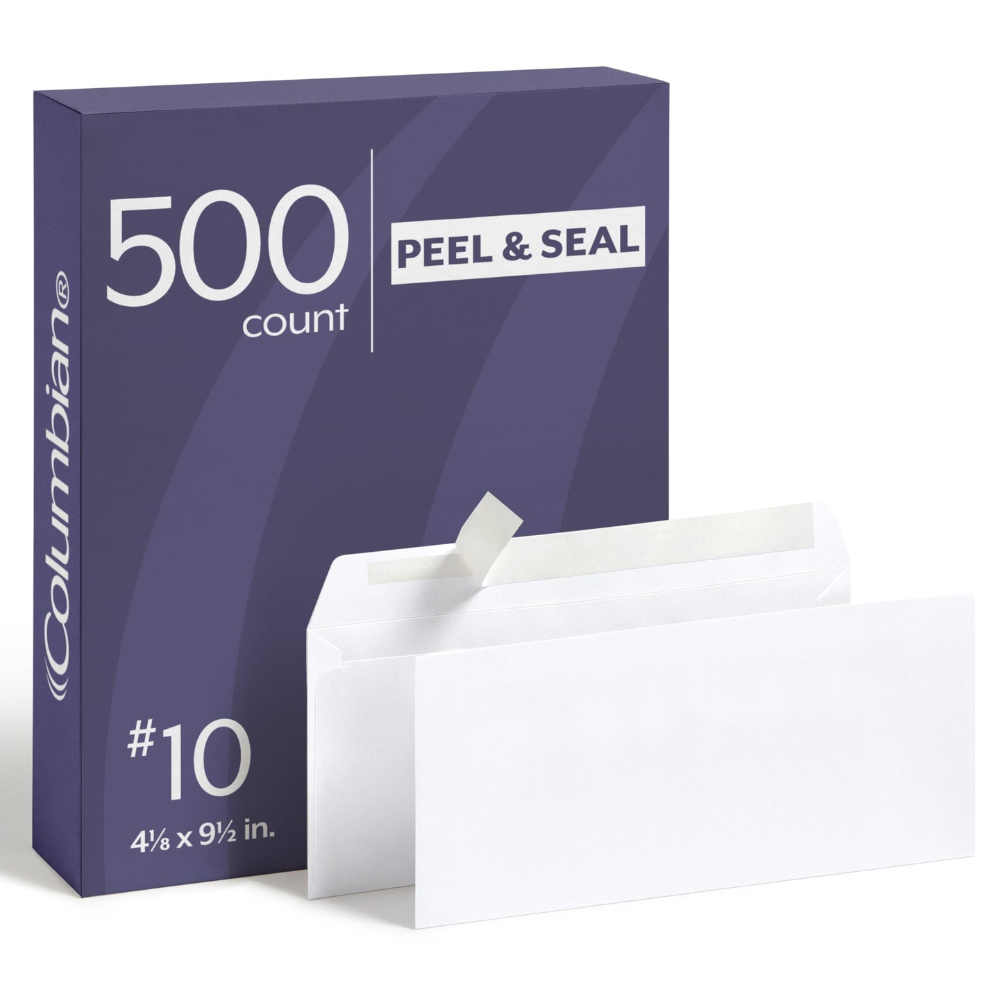 Columbian CO147 (#10) 4-1/8x9-1/2-Inch Grip-Seal White Envelopes, 500 Count