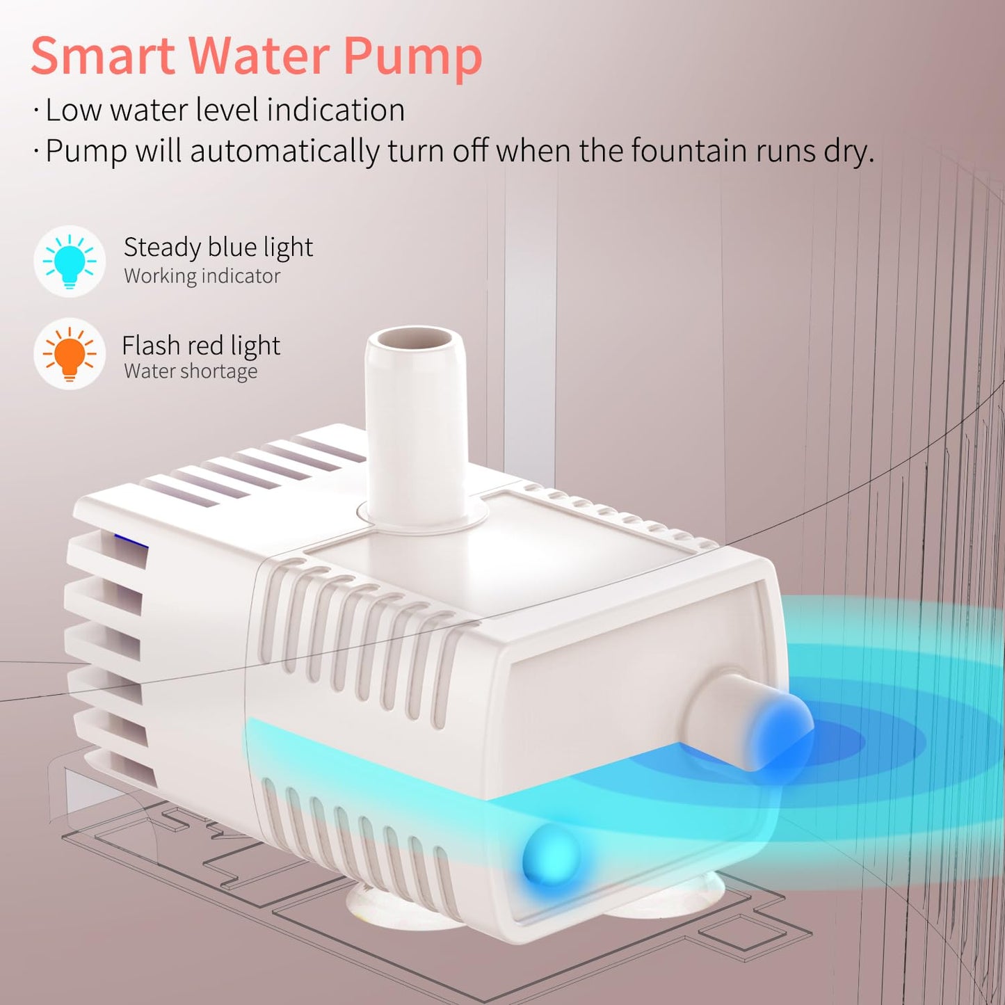 beQ Cat Water Fountain, 84oz/2.5L Stainless Steel Automatic Pet Fountain Dog Water Dispenser with Replacement Filters for Cats, Dogs, Multiple Pets Drinking Bowl, Indoor Ultra-Quiet Smart Pump, Black