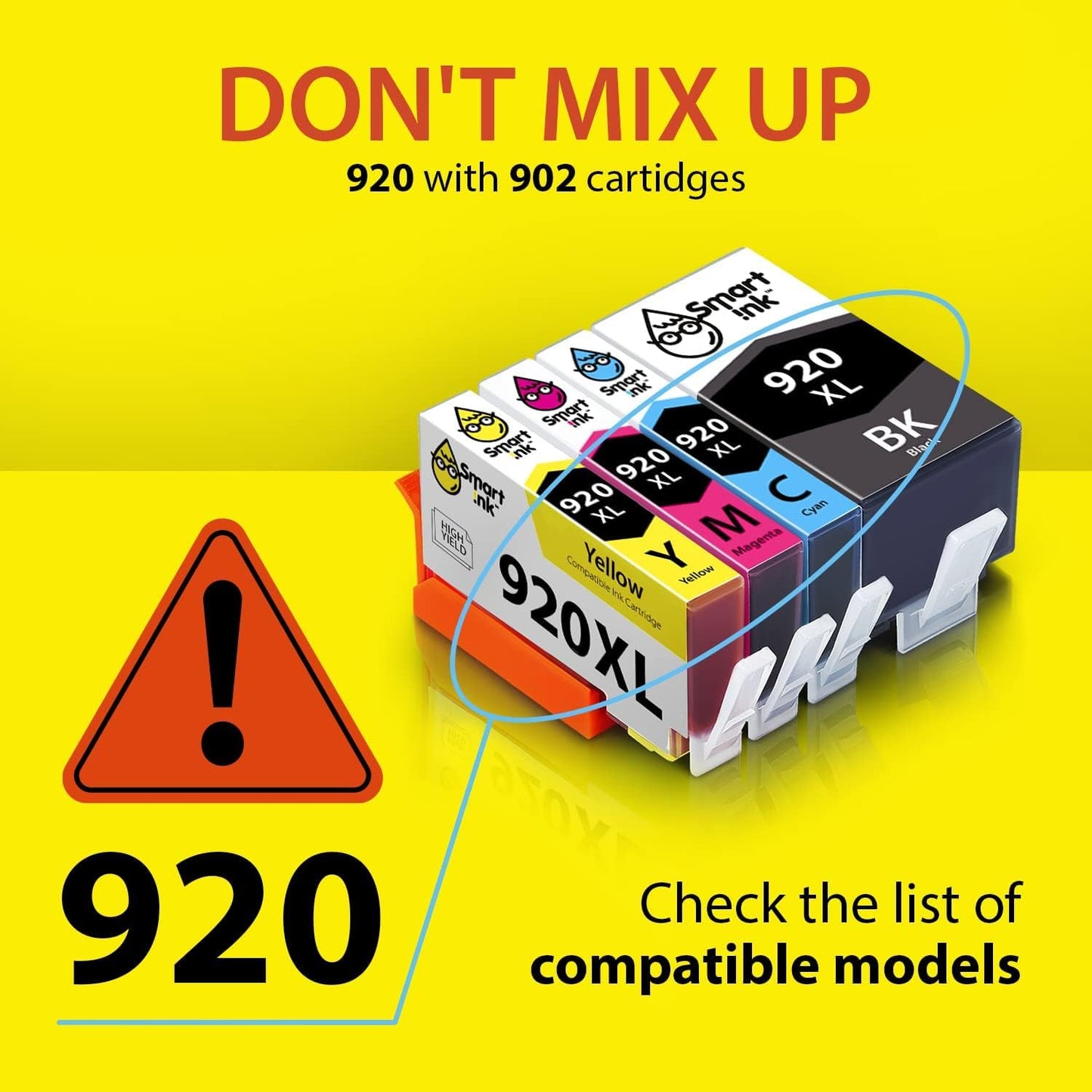 Smart Ink Compatible Ink Cartridge Replacement for HP 920 XL 920XL (2BK & 2C/M/Y 8 Pack Combo) Compatible with HP Officejet 6000 6500 6500A 7000 7500 7500A