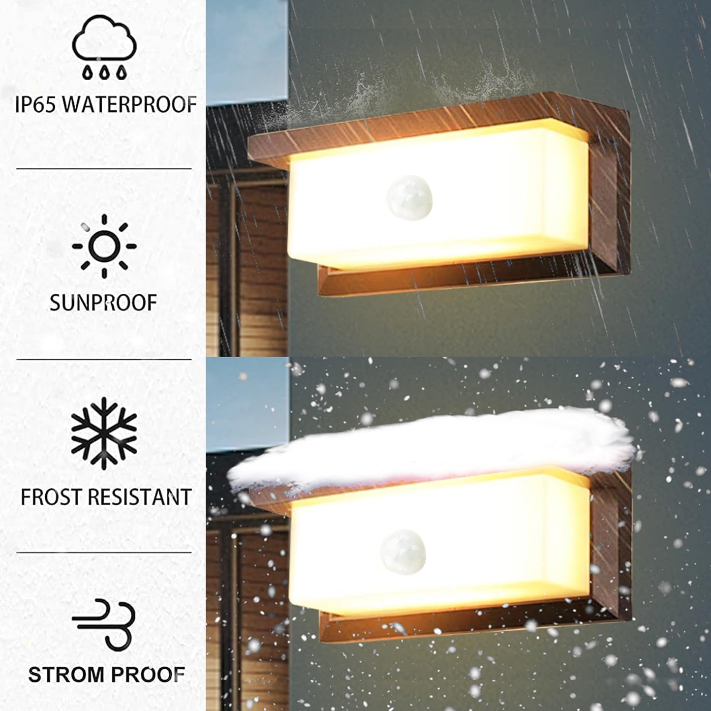 iKenta Motion Sensor Outdoor Porch Lights,18W 3000K IP65 Waterproof Exterior Outdoor Lighting, Wired Wall Sconce Light Fixture Wall Mount Outside Light for Garage Porch Patio Yard Front Door Entryway