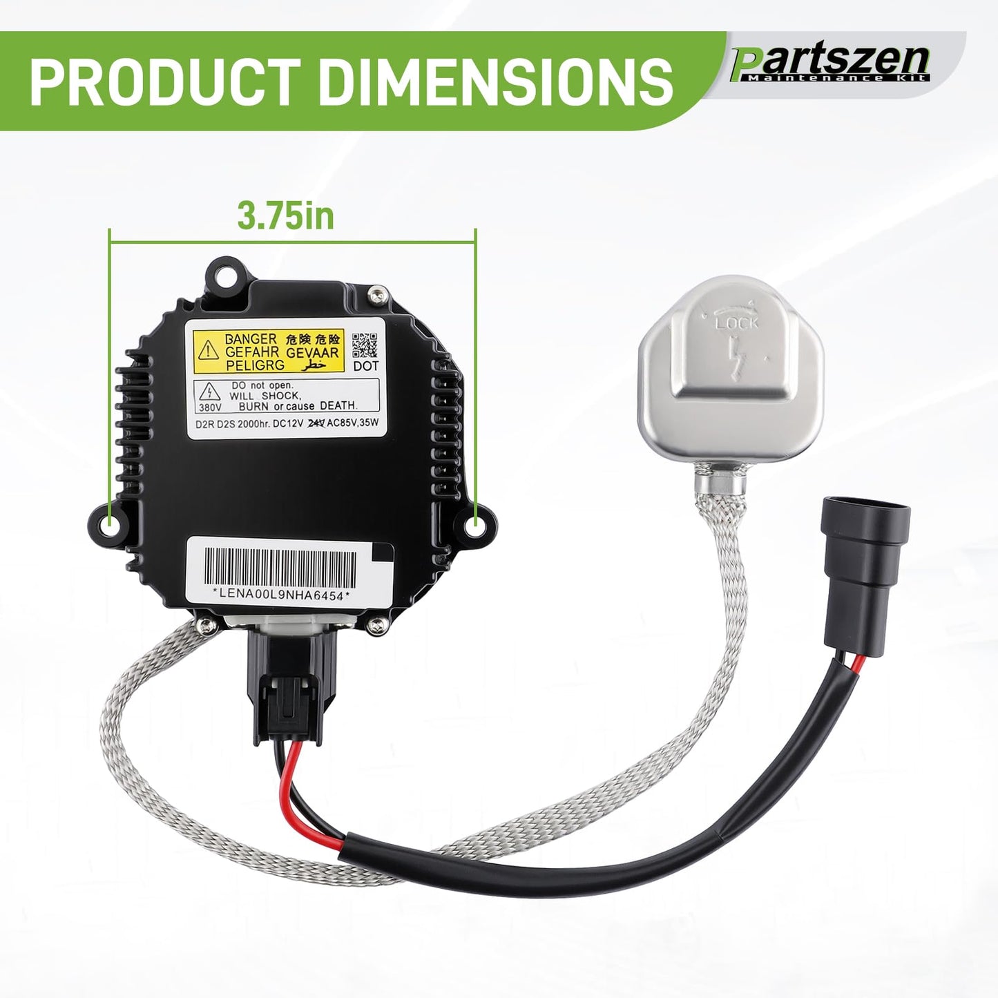 partszen 28474-8991A Xenon HID Ballast Headlight Control Unit for Infiniti G35 G37 FX35 QX56 Nissan Altima Maxima Murano 350Z 370Z GTR Replace 28474-89904 nzmns111lbna with Igniter D2S Bulb