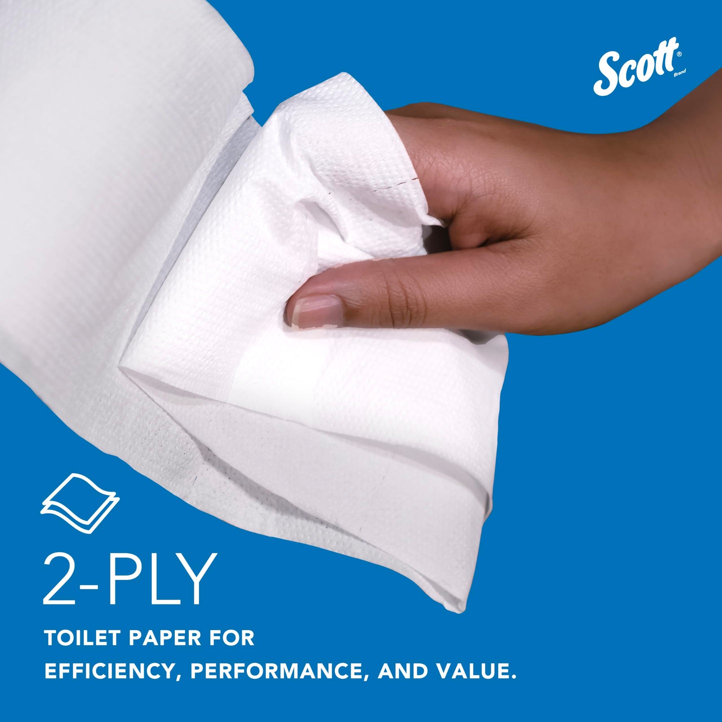 Scott Professional High-Capacity Jumbo Roll Toilet Paper, Bulk (03148), 2-Ply, White, Non-Perforated, Compact for Easy Storage (4 Rolls at 1,000' Each, 4,000'/Case)