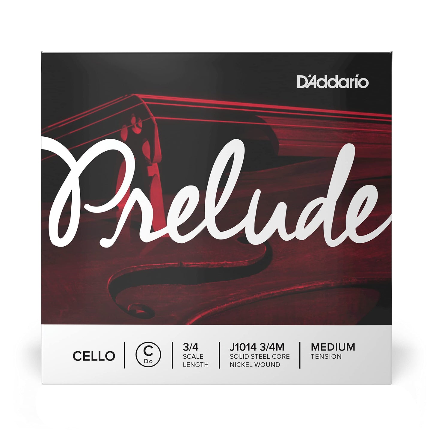 D'Addario Prelude Cello Single C String, 3/4 Scale, Medium Tension