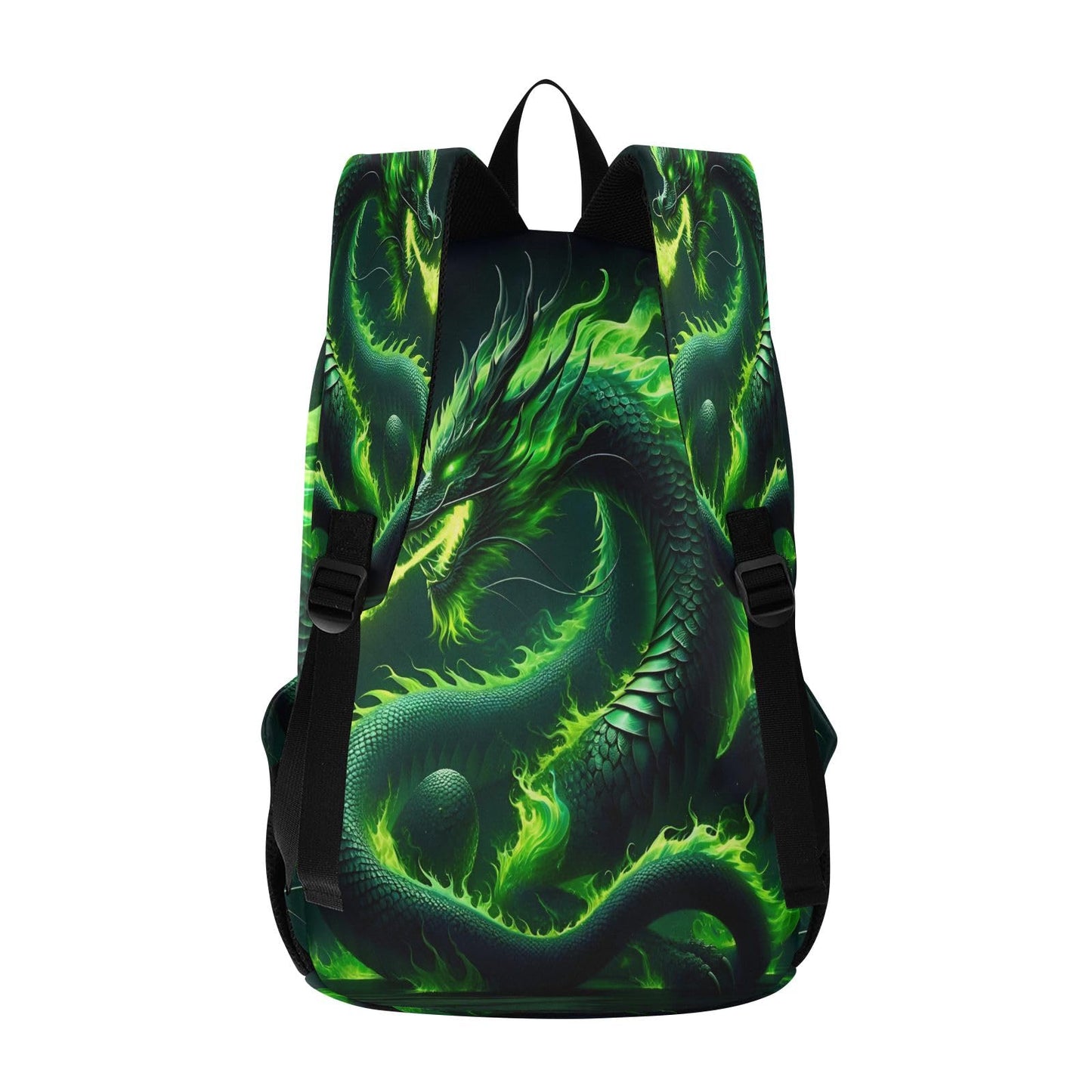 Green Fire Dragon Travel Backpack for Women Men Laptop Backpack College Bookbag Large Capacity Computer Backpacks for Work Travel, Green Fire Dragon, One Size