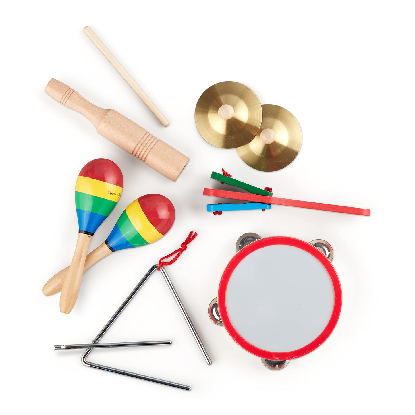 Melissa & Doug Band-in-a-Box Clap! Clang! Tap! Wooden and Metal Musical Instrument Play Set for Kids