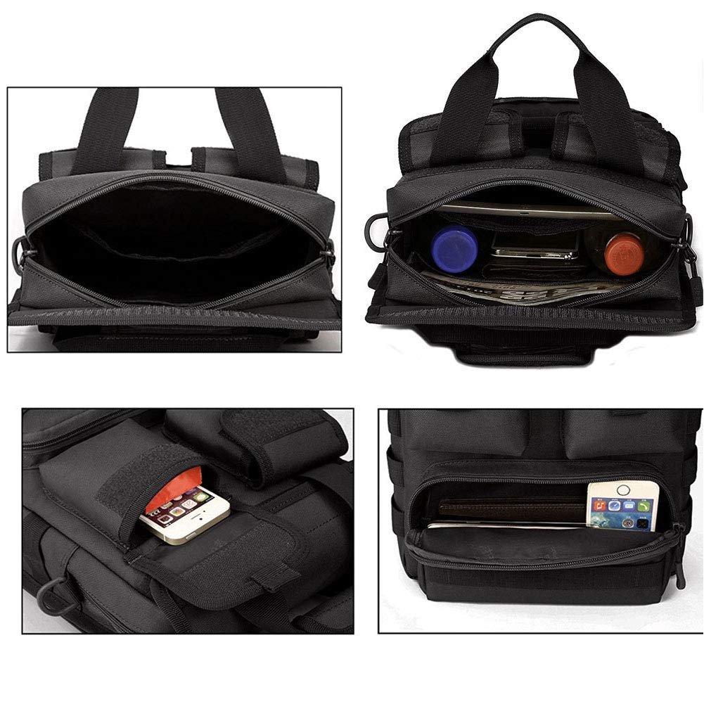 DYJ Tactical Briefcase Military Laptop Messenger Bag Shoulder Bag Handbag for Men