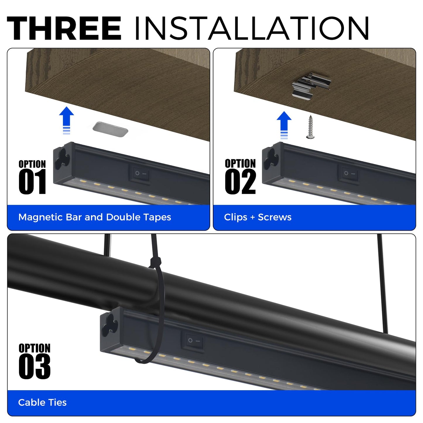 Barrina Plant Grow Lights, 5000K Full Spectrum Daylight White, T5 LED Grow Light Strips, 1ft Growing Lamp with Magnetic Bar, Plant Lights for Indoor Plants,Black Cover, Linkable, 8 Packs