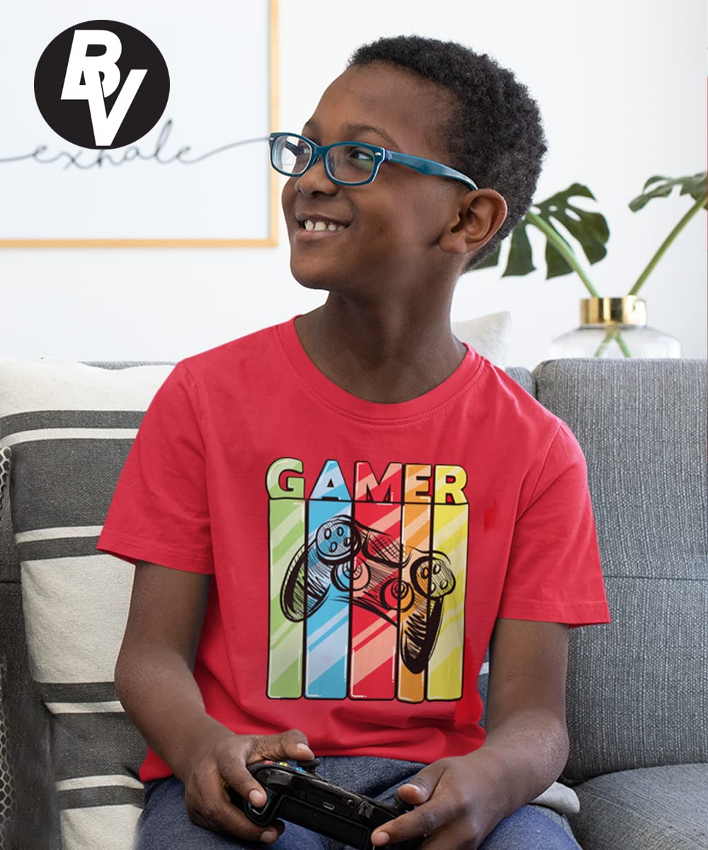 BROOKLYN VERTICAL 4-Pack Boys Short Sleeve Crew Neck T-Shirt with Chest Print | Soft Cotton Sizes 6-20, Combo D, X-Large