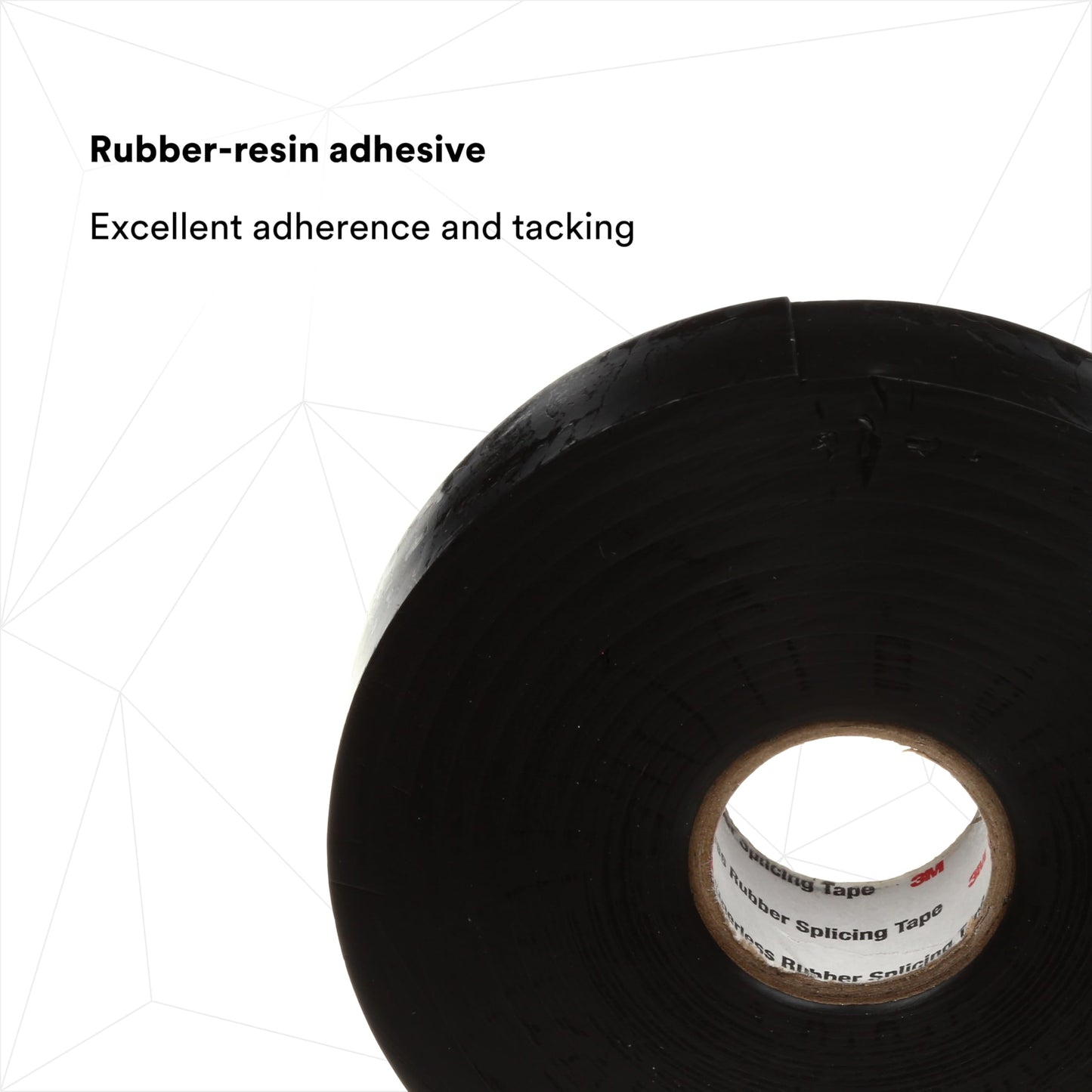 3M Linerless Electrical Rubber Tape 2242, 1-1/2 in x 15 ft, 1 in core, Black, General Purpose Self-Fusing Insulating Tape, 1 Roll