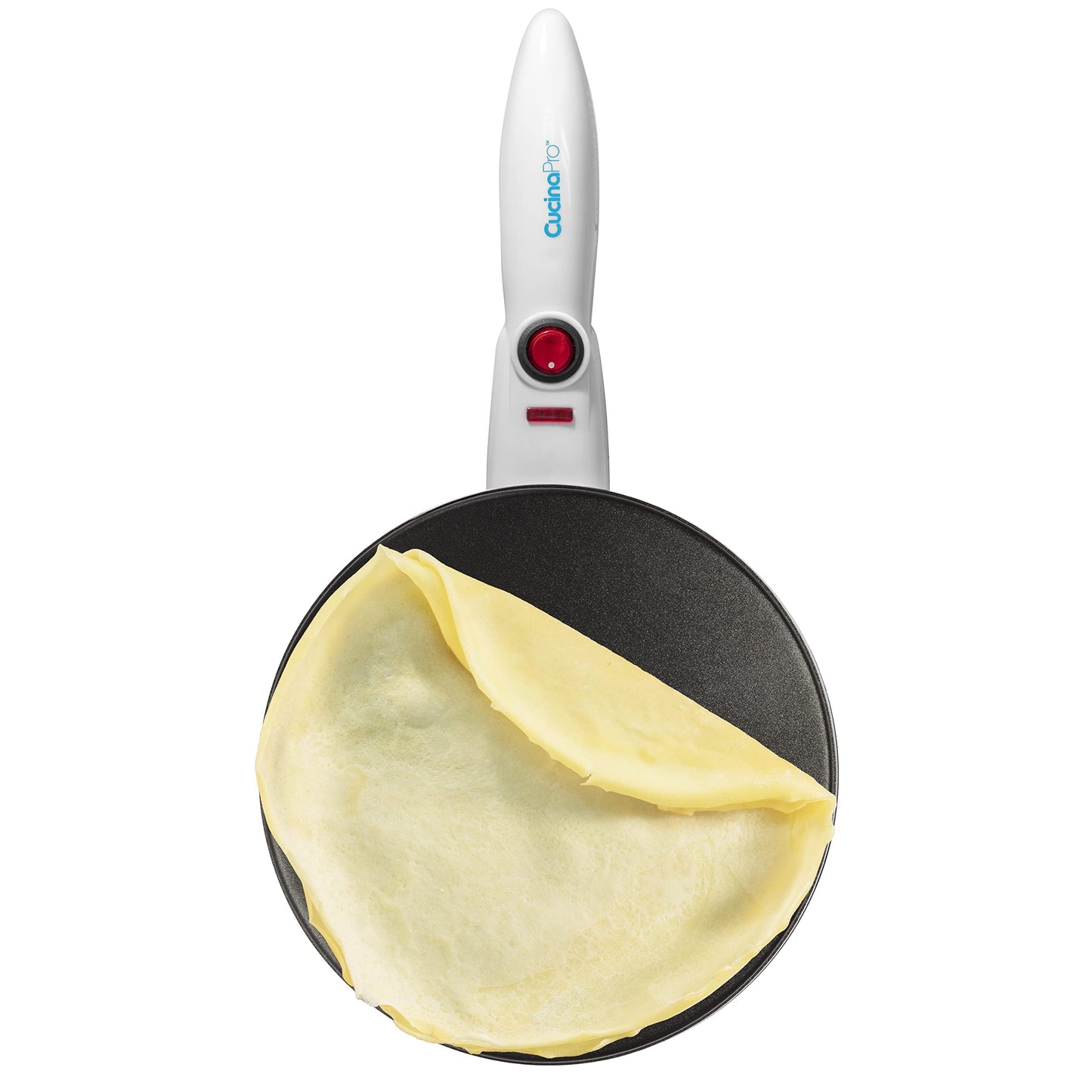 CucinaPro Cordless Crepe Maker- FREE Recipe Guide, NonStick Dipping Plate plus Electric Base & Batter Spatula, Portable Compact Baker, Homemade Holiday Morning Breakfast or Dessert Treat, Gift for Her