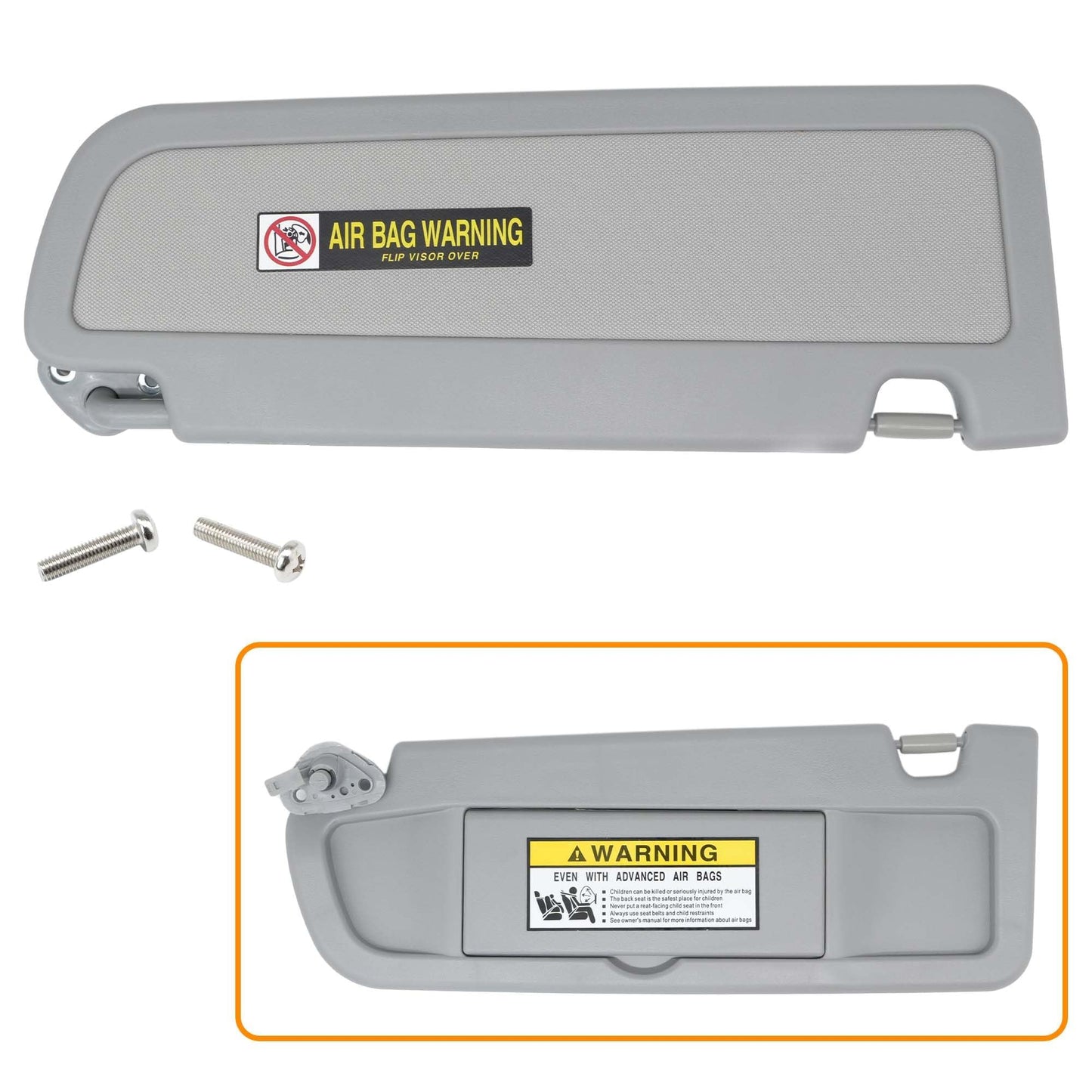 LEVANLIGHT Sun Visor Left Driver Side Compatible with Honda Civic 2006-2011, Replaces# 83280-SNA-A01ZA 83280-SNA-A01ZC (Clear Gray)