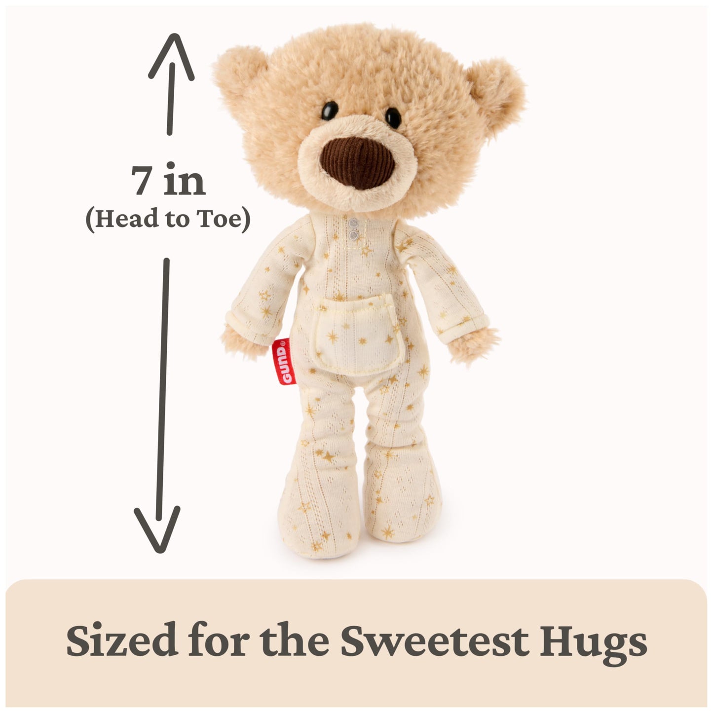 GUND Lost Tooth Toothpick Bear, Premium Teddy Bear with Pajamas and Pocket for Notes or Baby Tooth, Stuffed Animals for Ages 0 and Up, Brown, 10”