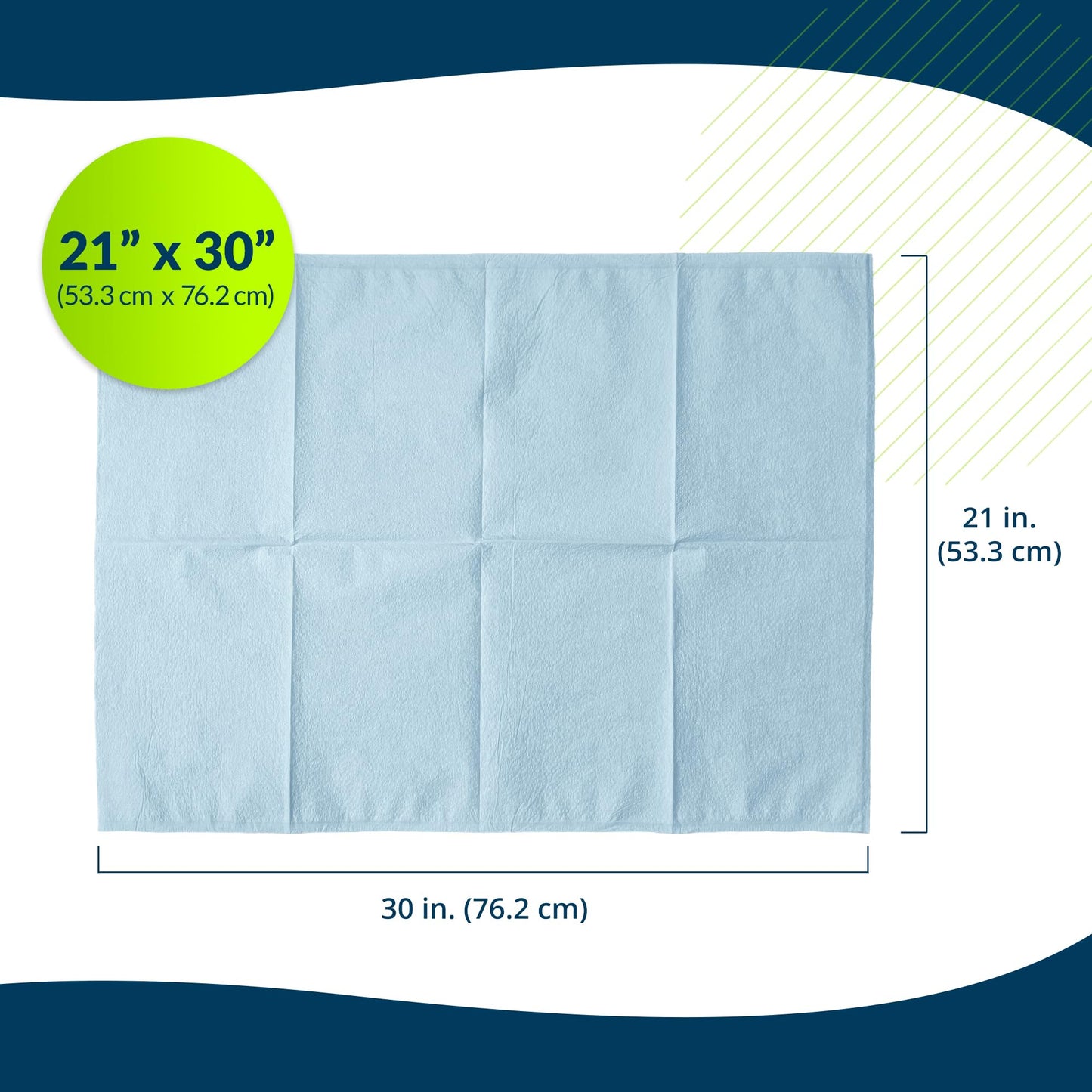 Avalon Papers 703 Pillowcase, Tissue/Poly, 21'' x 30'', Blue (Pack of 100)