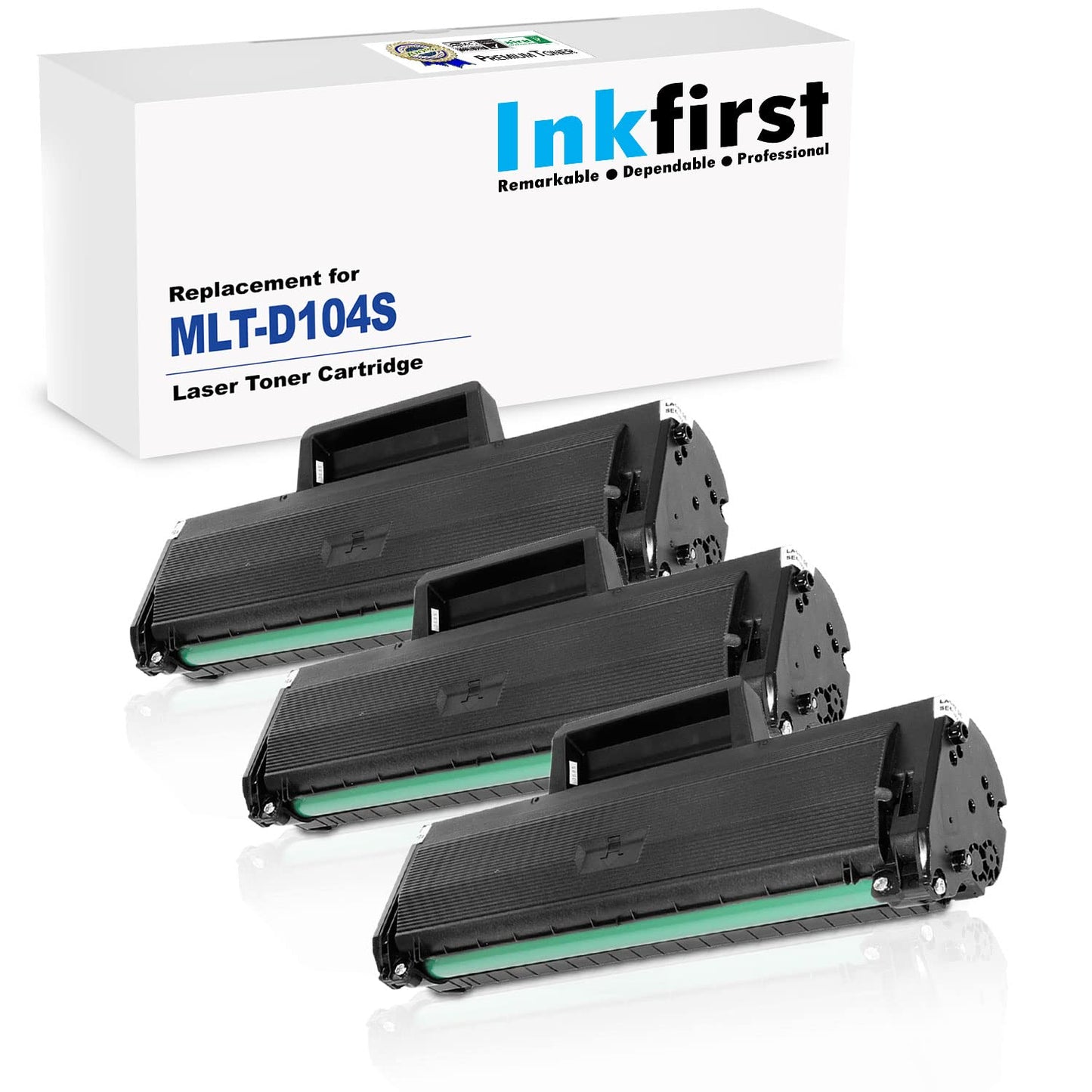 3 Inkfirst Compatible Toner Cartridges Compatible with Samsung MLT-D104S D104S ML-1660 ML-1865 SCX-3200 Black SCX-3200 SCX-3200W SCX-3205 SCX-3205W ML-1660 ML-1660N ML-1665 ML-1670 ML-1675 ML-1865