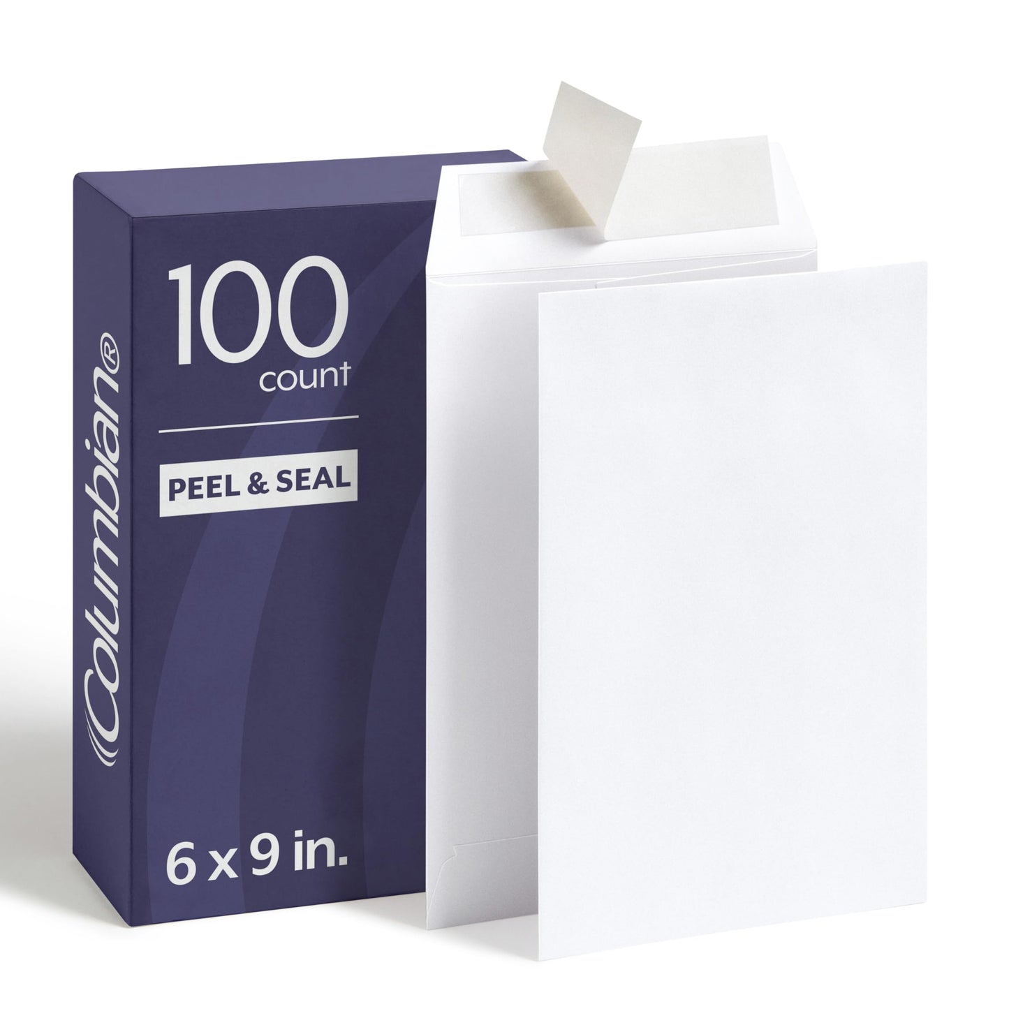 Columbian Catalog Envelopes, 6 x 9, Release & Seal Self-Sealing Closure, 28 lb White Wove, 100 per Box (COLO652)