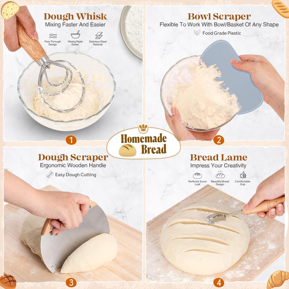 Sourdough Bread Starter Kit, Sourdough Starter Kit, Sour Dough Starter Kits, Baking Essentials, Gifts for People Who Love Baking Sourdough Starter Jar Sourdough Tools