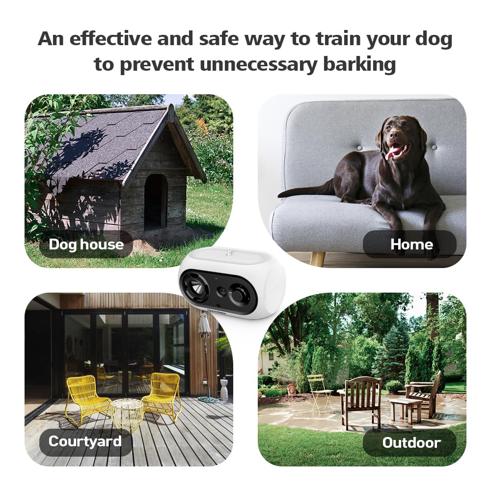 Anti Barking Device, Dog Barking Deterrent Devices up to 50FT Long Range Control, 3 Adjustable Levels Dog Deterrent Stop Dog Barking Device, Bark Control Device Indoor Outdoor