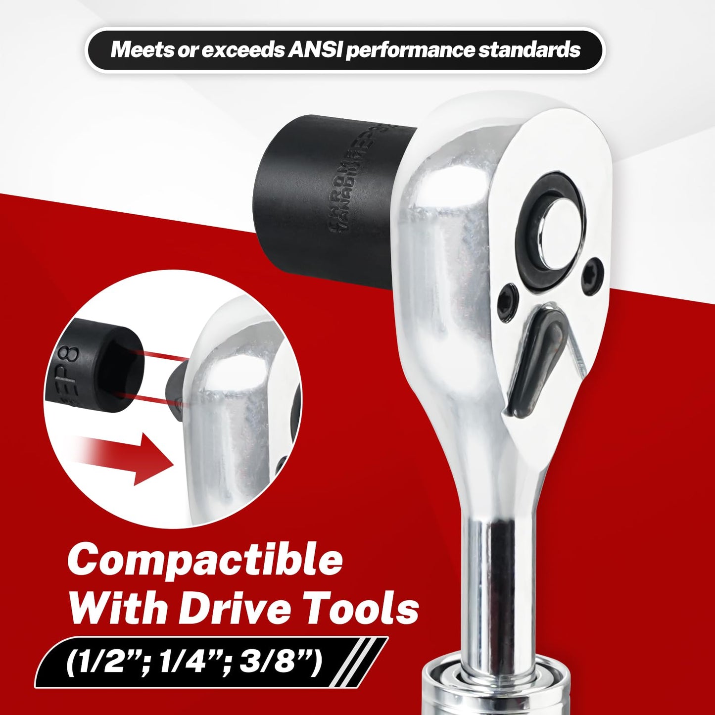 BILITOOLS External Torx Plus Socket Set, 6 Point EP4-EP8, EP10-12, EP14, EP16, EP18, EP20, EP22, EP24, EP26, EP28, EP30, EP32 with 1/2'' 3/8'' 1/4'' Dr, 19PCS External Star Socket for Cars