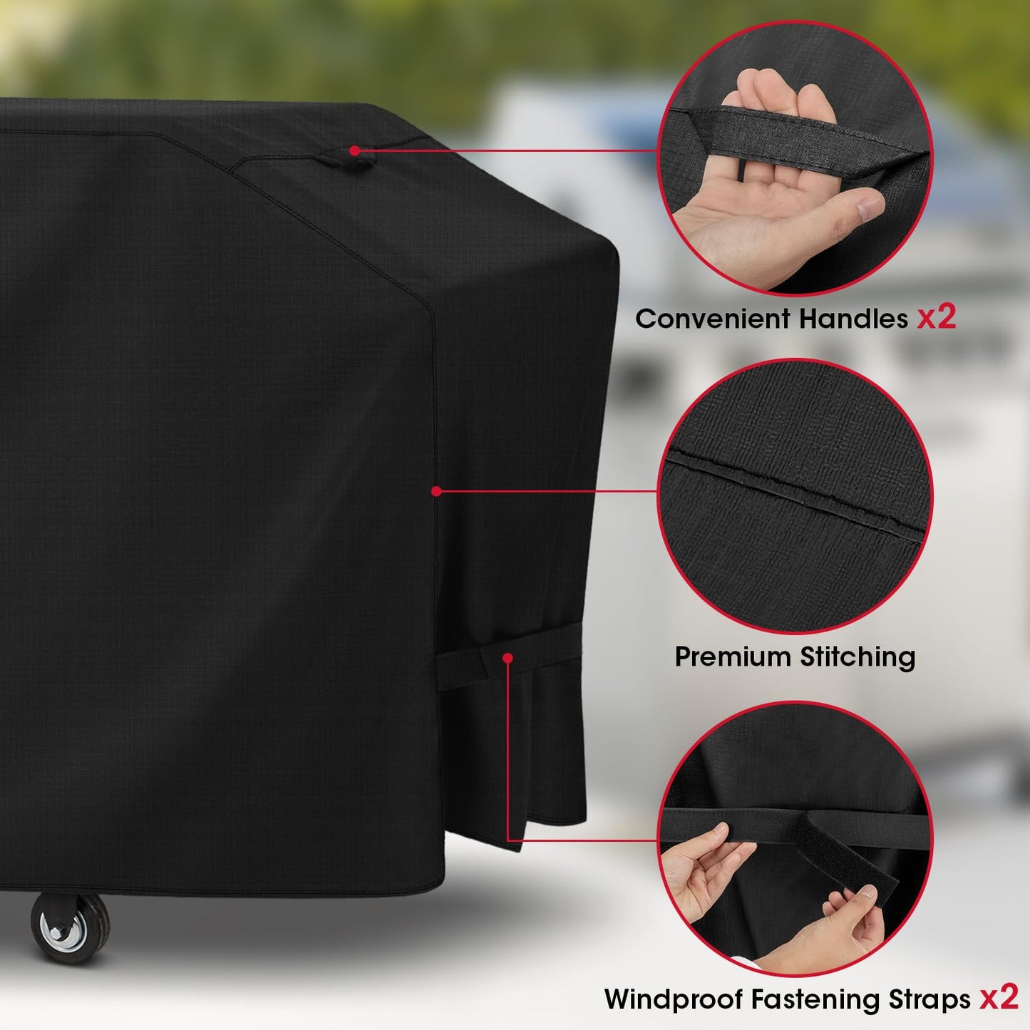 Unicook Griddle Cover for Blackstone 36 Inch ProSeries, Flat Top BBQ Grill Cover 75 Inch for Outdoor 4 Burner Cooking Station, Unique Waterproof Vinyl with Polyester Lining